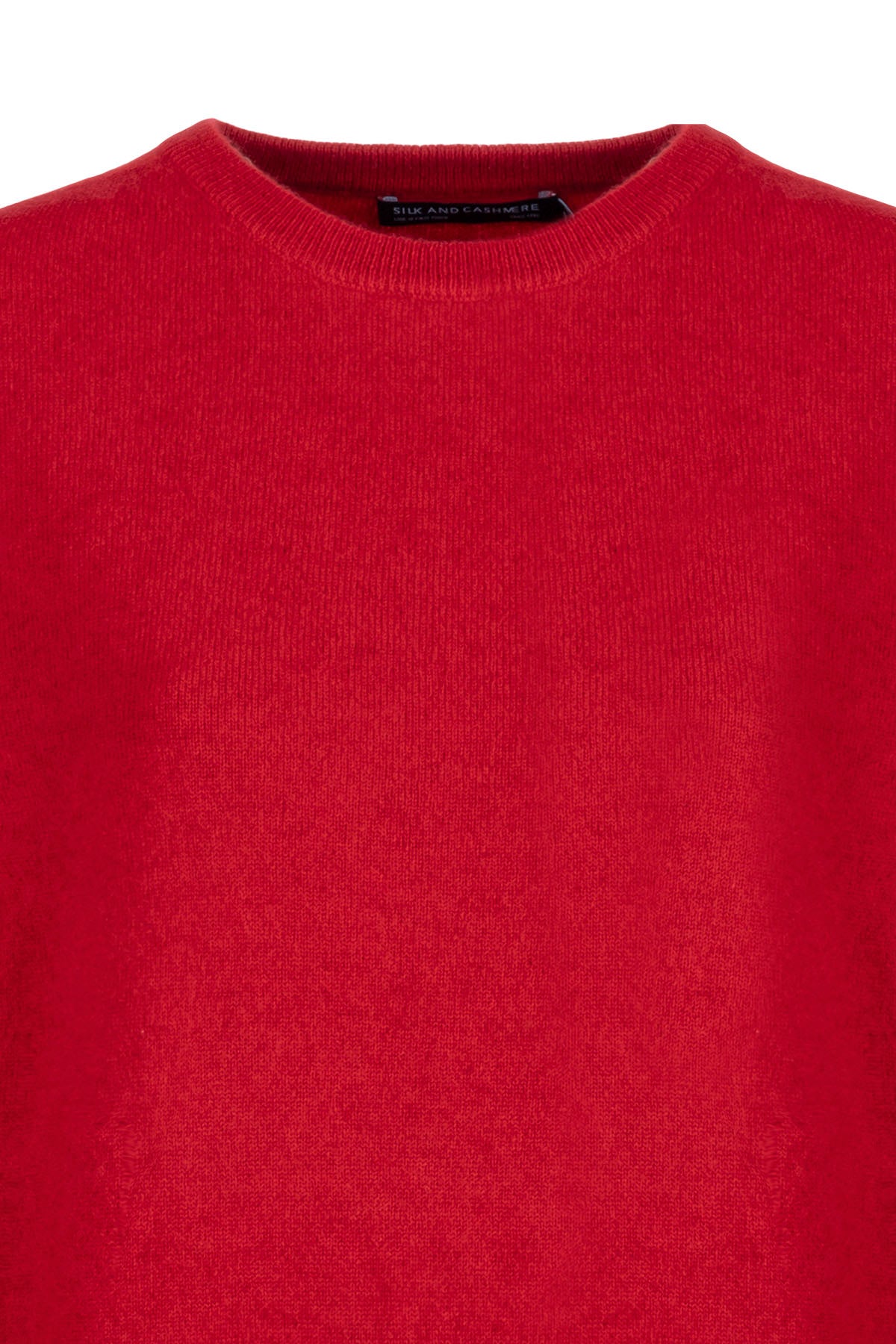 Kırmızı Alexia Saf Kaşmir Bisiklet Yaka Kazak