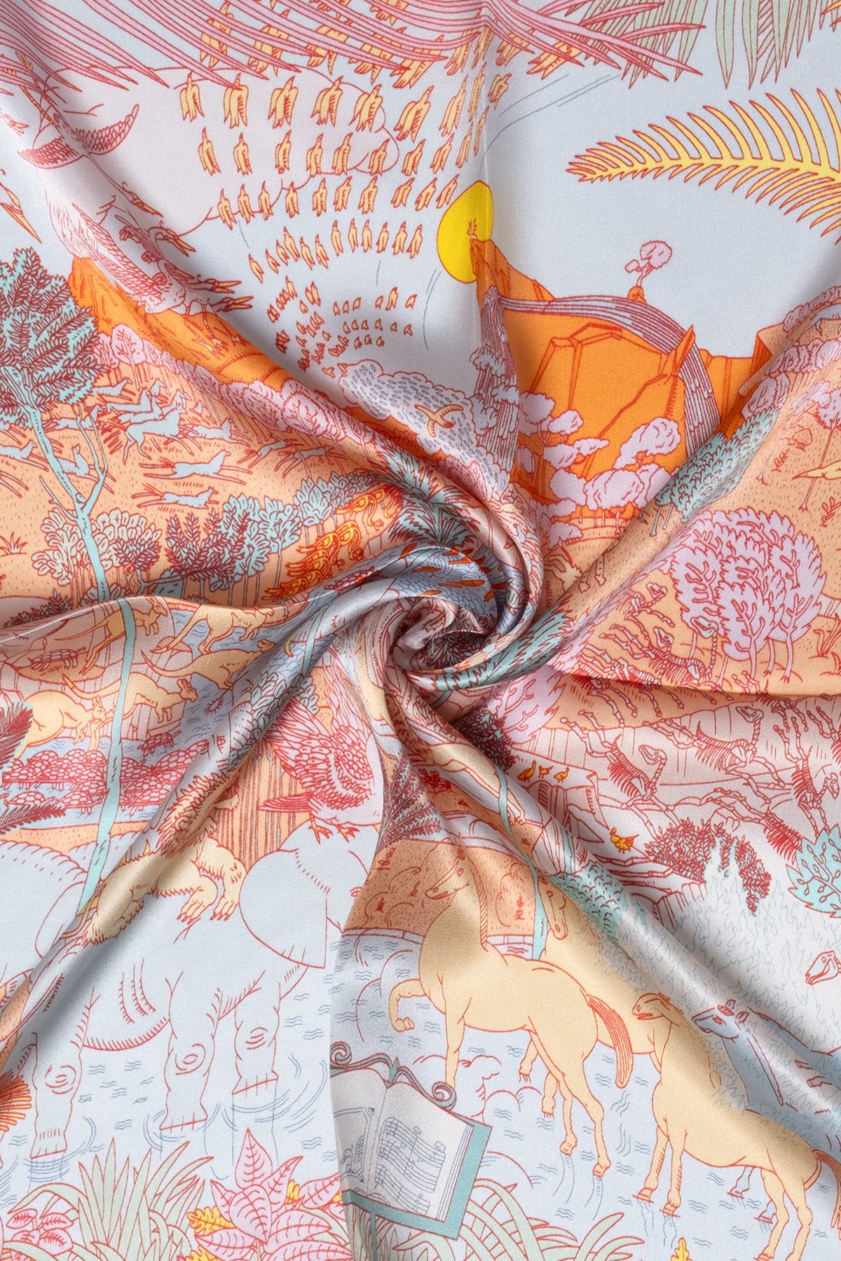 Sarı Laila Saf İpek Kare Eşarp 50x50 cm