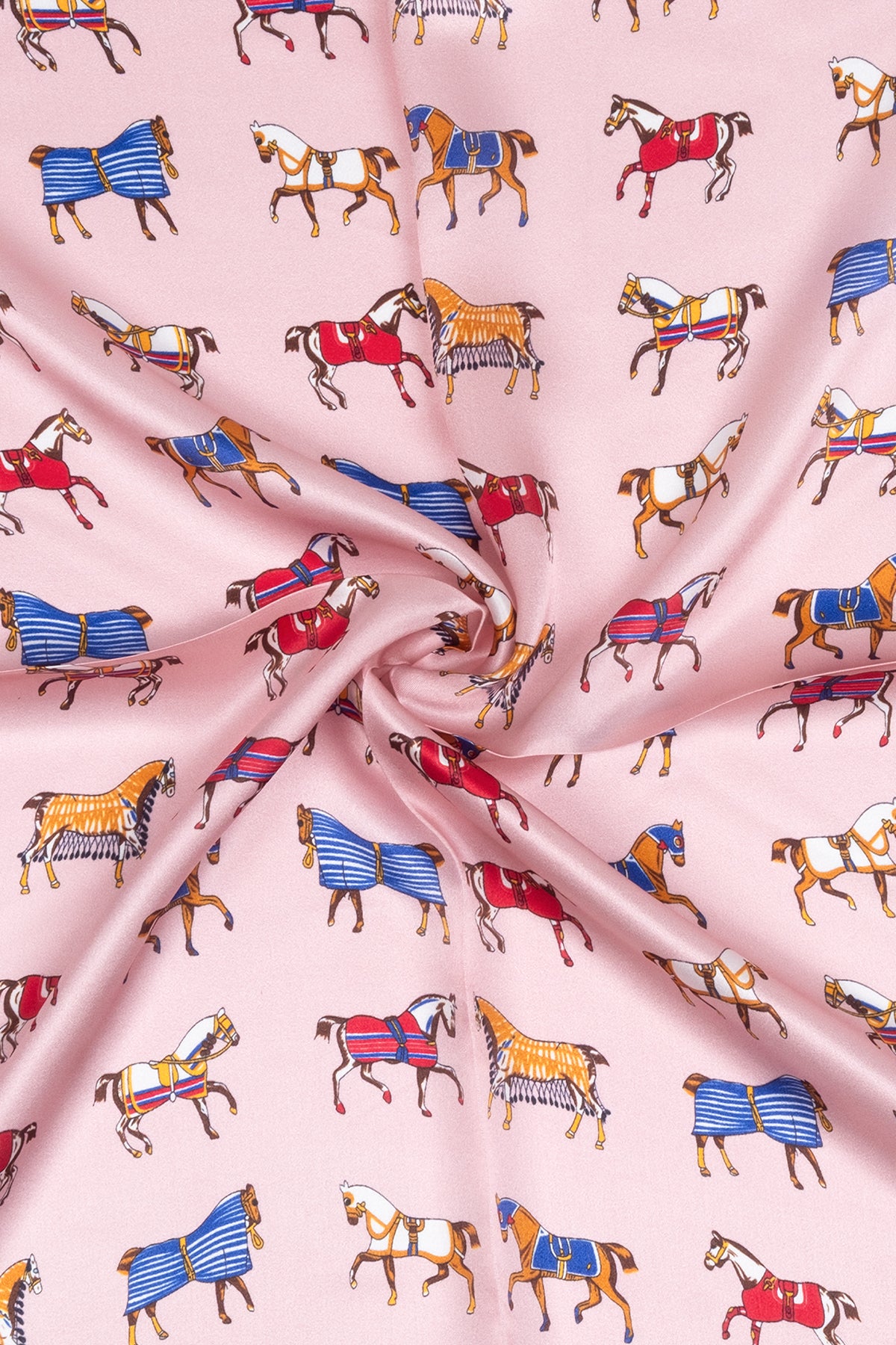 Siyah Pembe Laila Saf İpek Kare Eşarp 50x50 cm