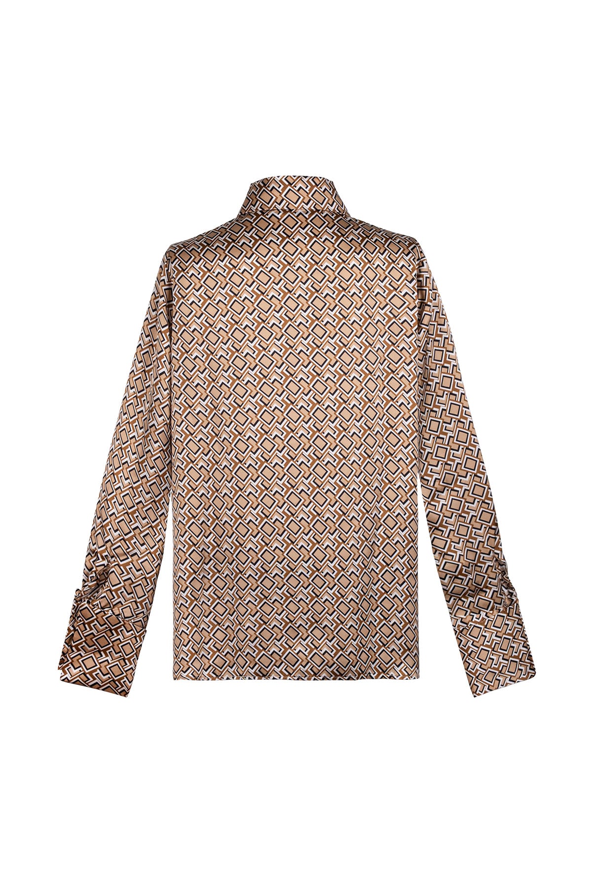 Bej Limited Edition Saf İpek Gömlek