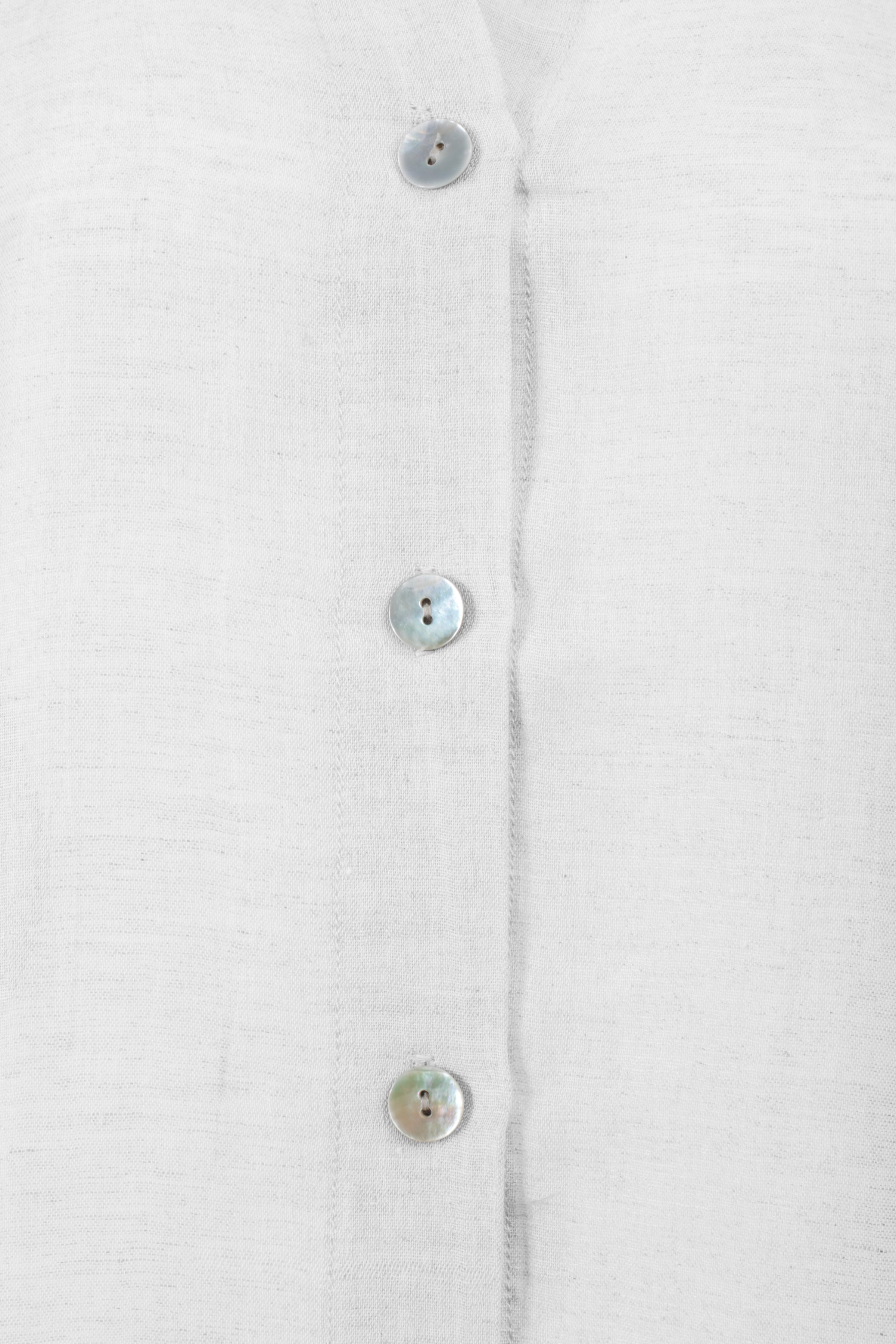 Beyaz Cassandra Keten Pamuk Tunik Elbise