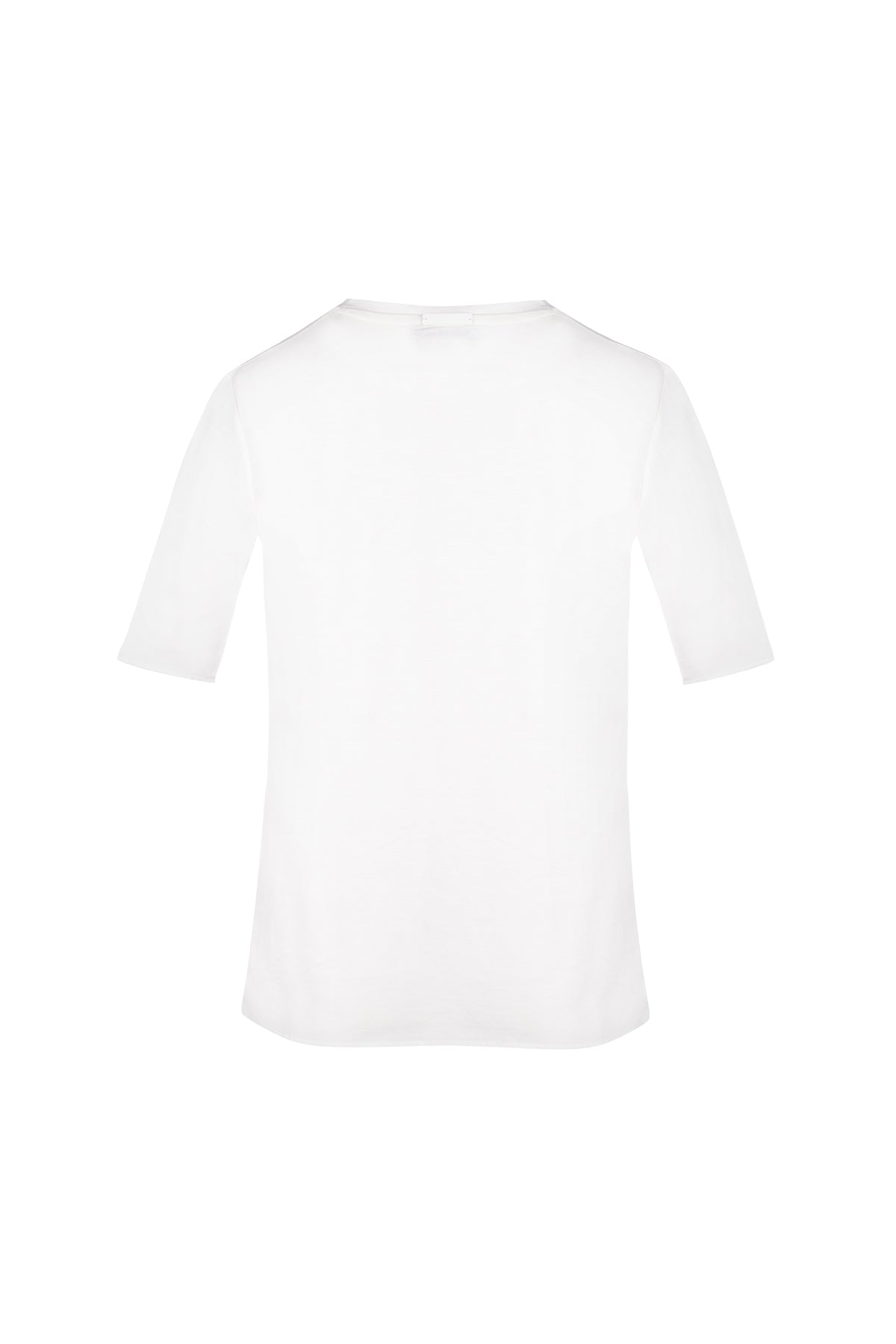 Ekru Ultralight Yuvarlak Yaka Kısa Kollu Üst