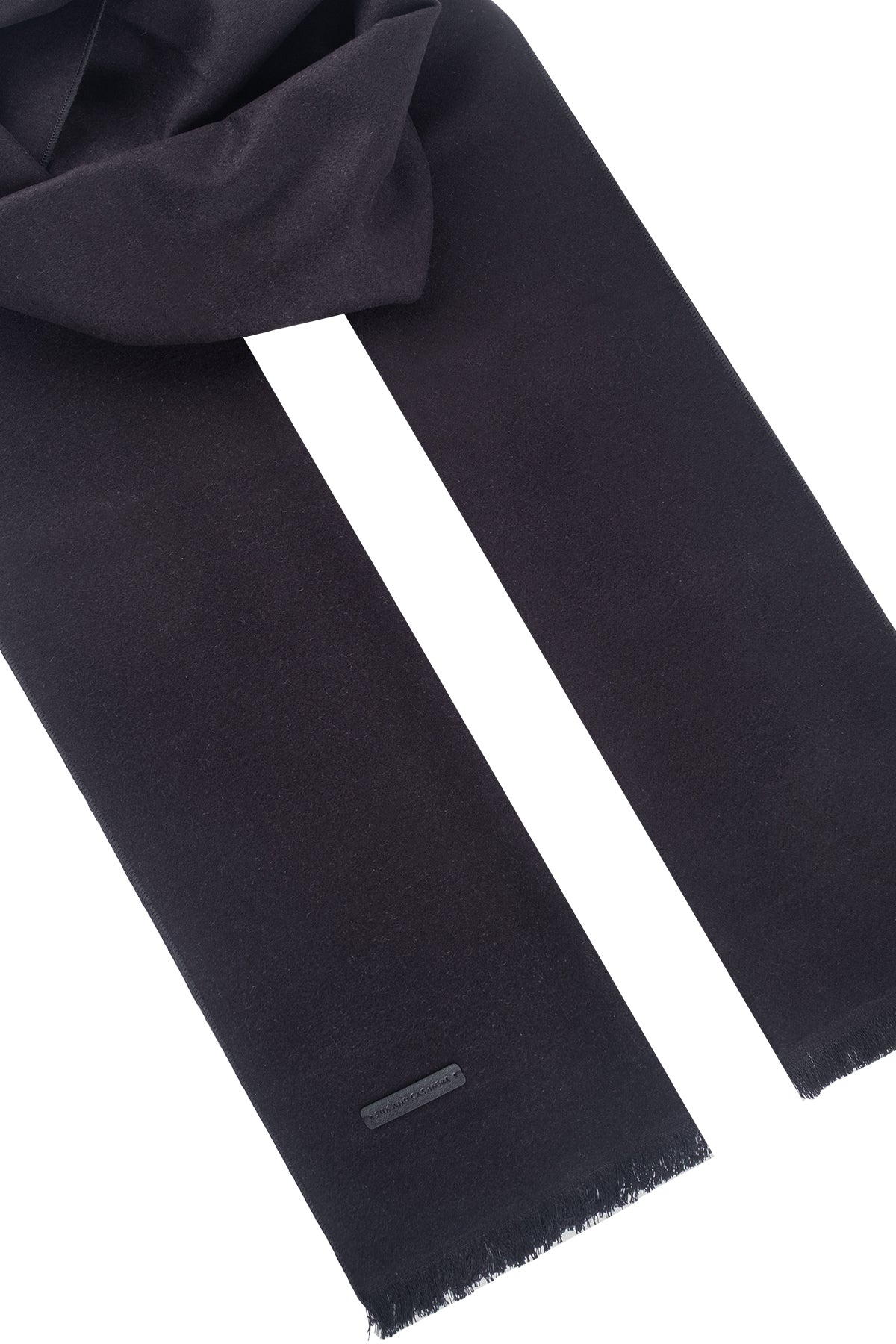 Siyah Lotus Saf İpek Atkı 30x177 cm