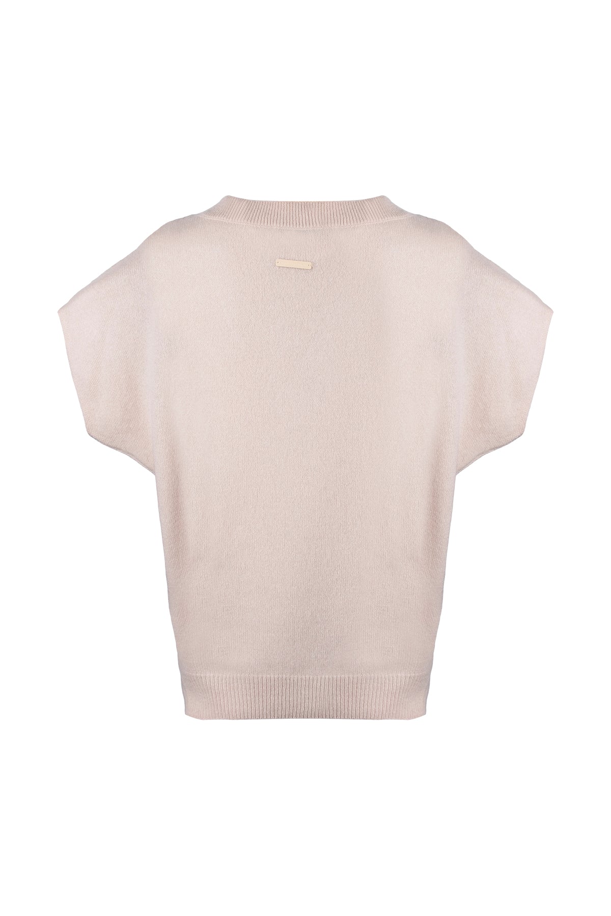 Bej Kostir Saf Kaşmir Derin V Yaka Triko