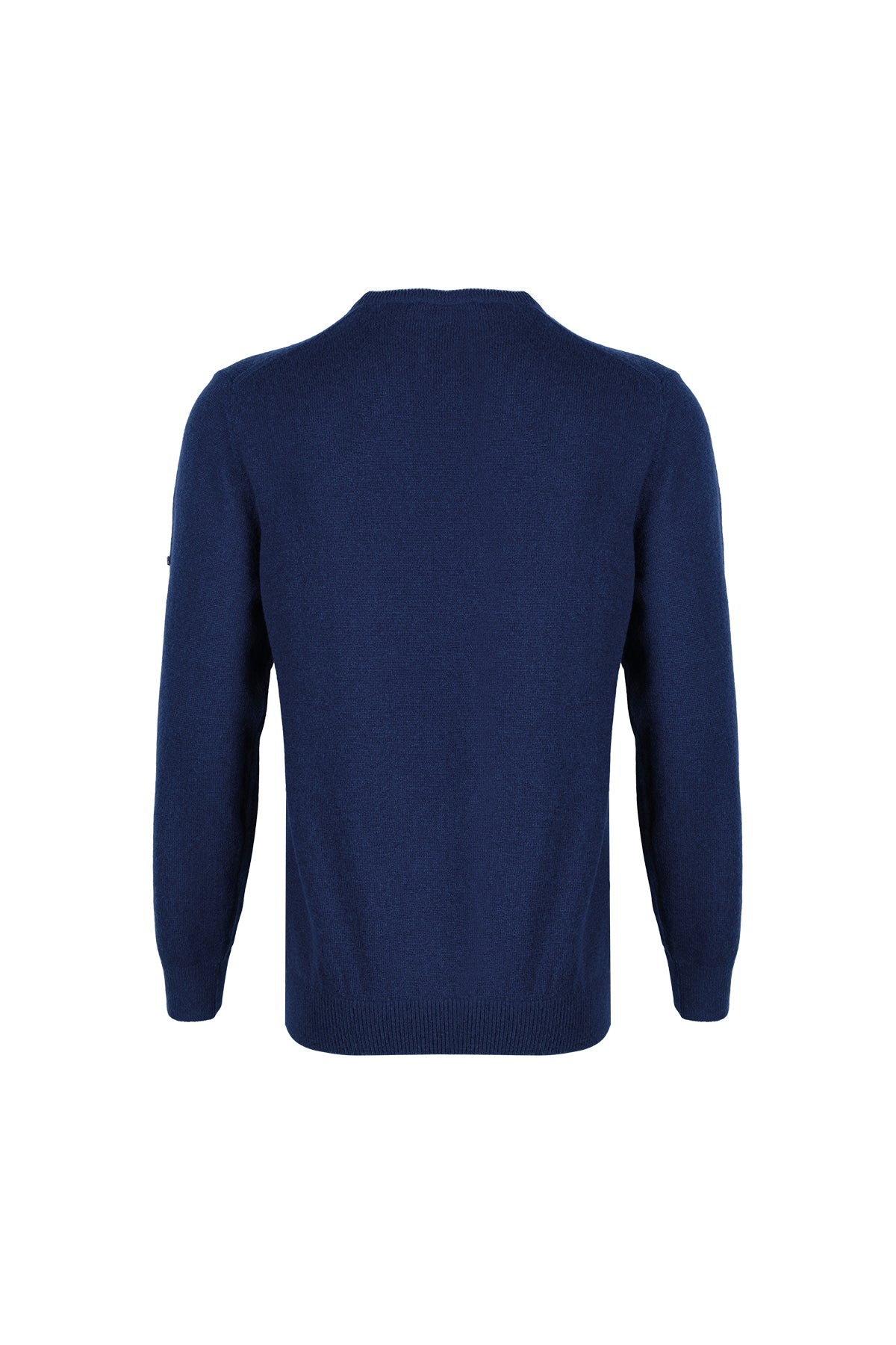 Lacivert Franco Saf Kaşmir Bisiklet Yaka Kazak