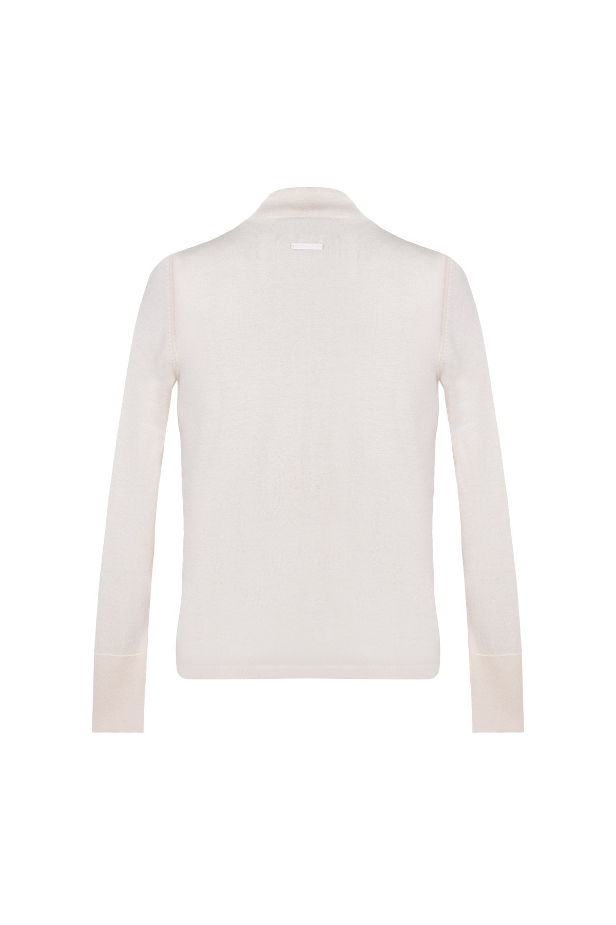 Ekru Zoe İpek Kaşmir Derin V Yaka Triko