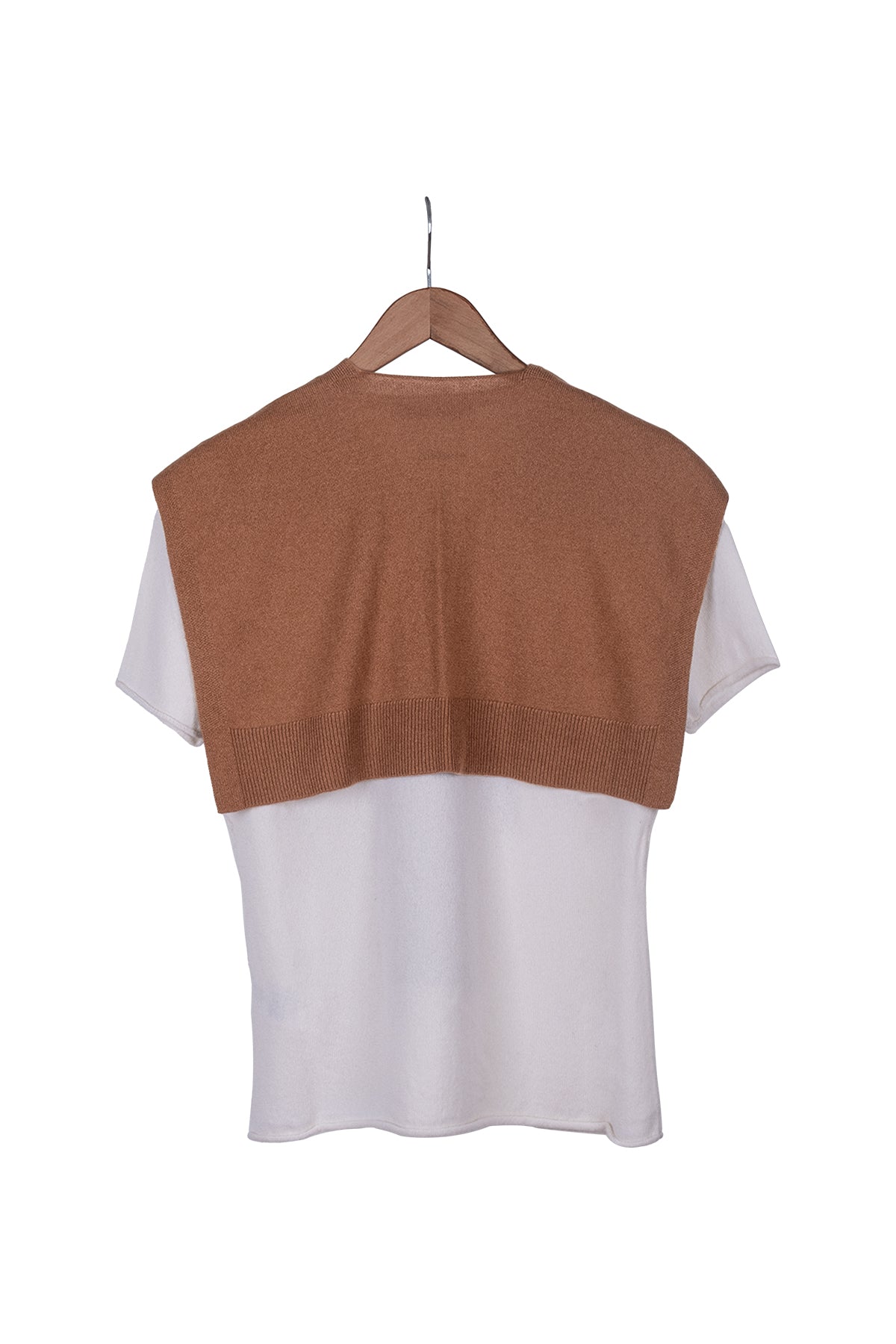 Camel Lilly Saf Kaşmir Kazak Atkı