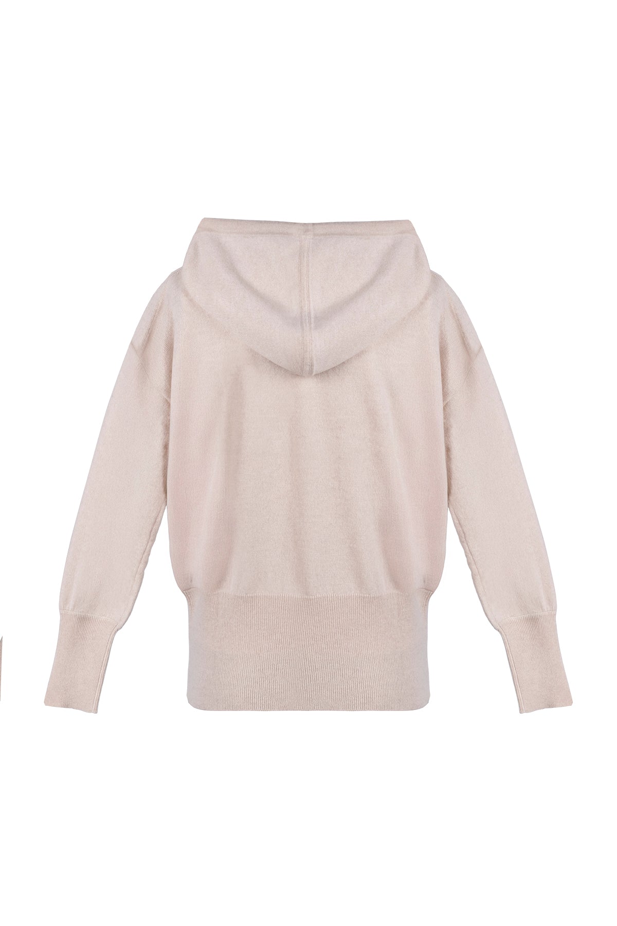 Kum Beji Agata Saf Kaşmir Kapüşonlu Kazak