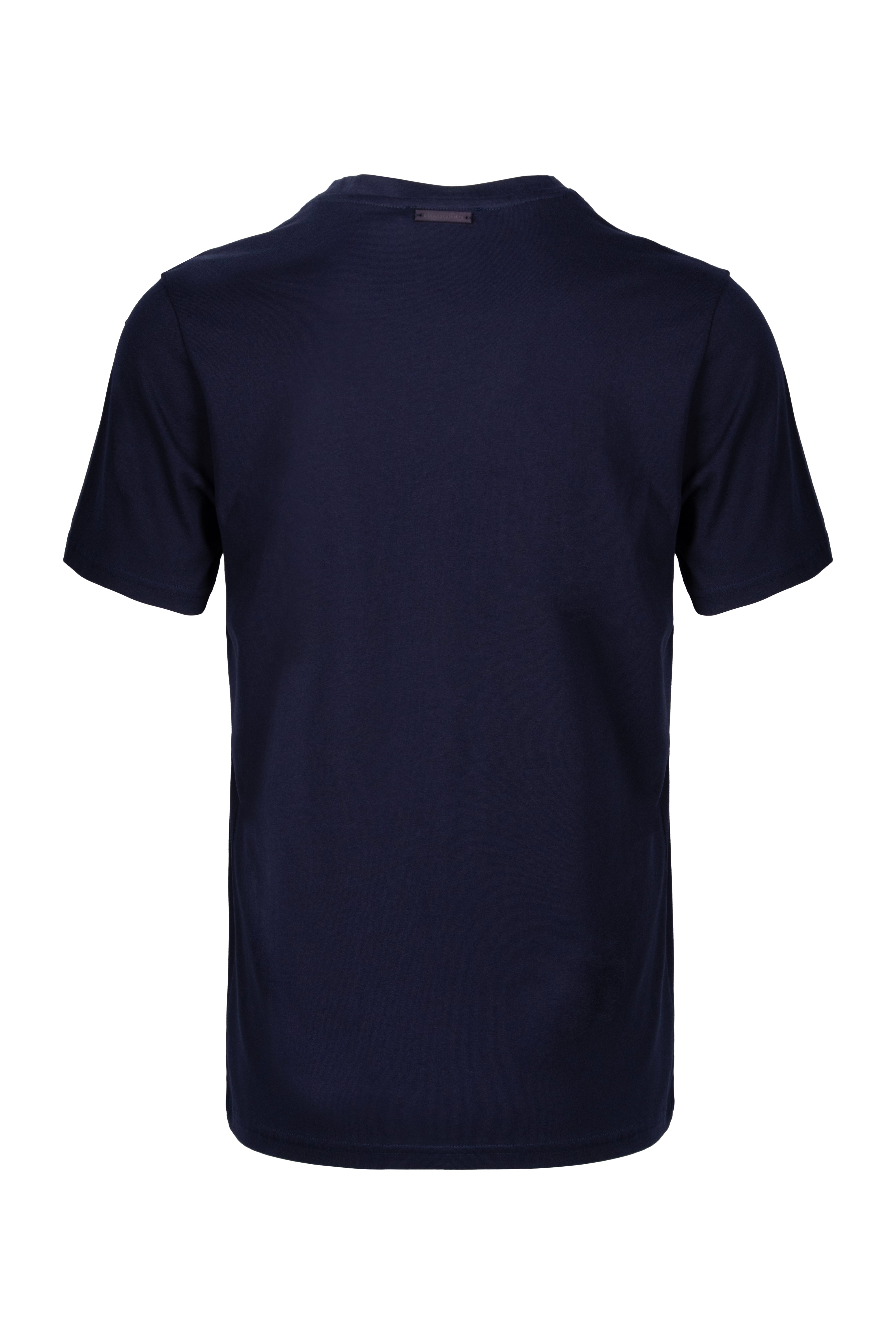 Lacivert Yuvarlak Yaka Erkek T-Shirt