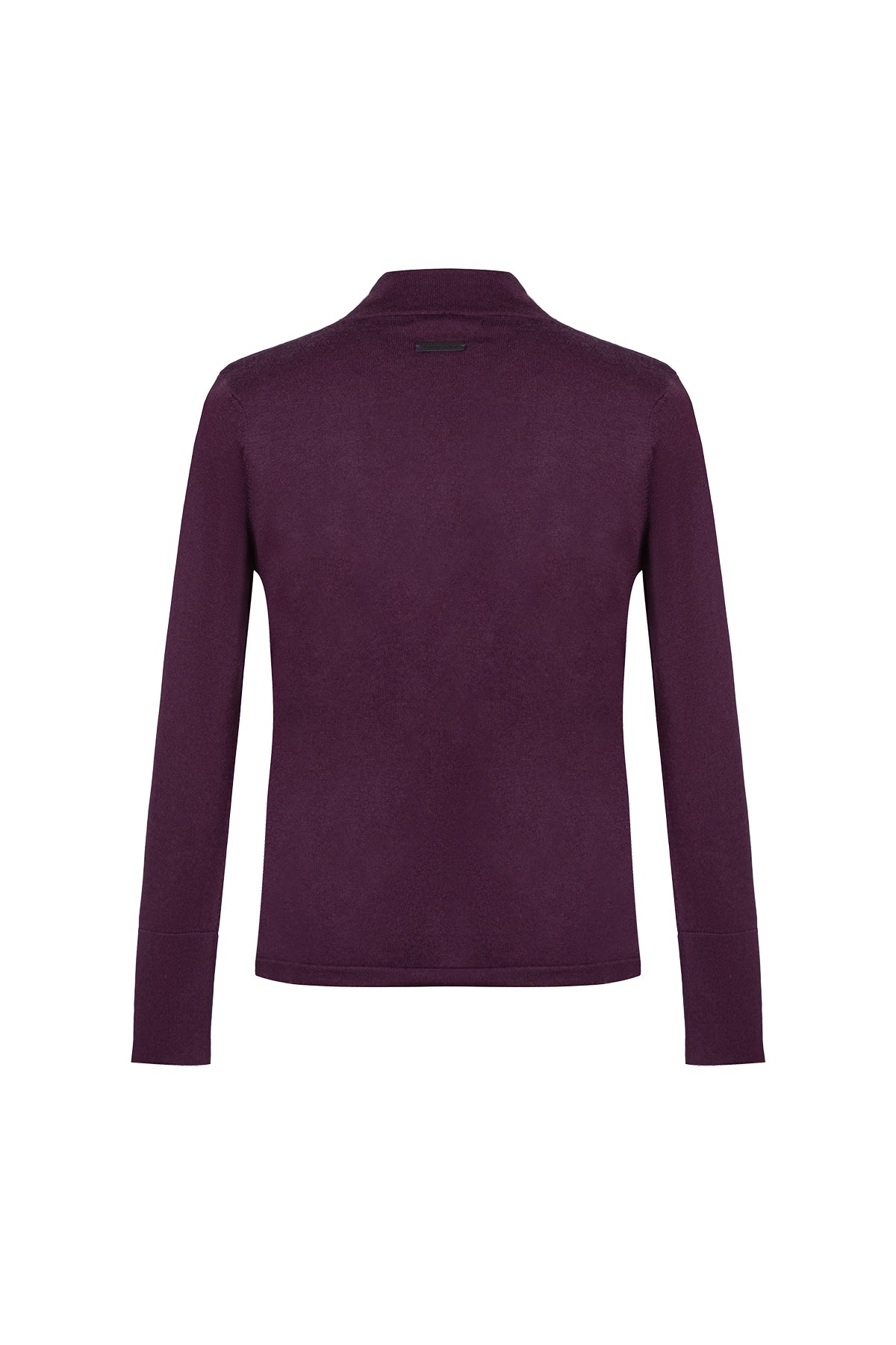 Mürdüm Zoe İpek Kaşmir Derin V Yaka Triko