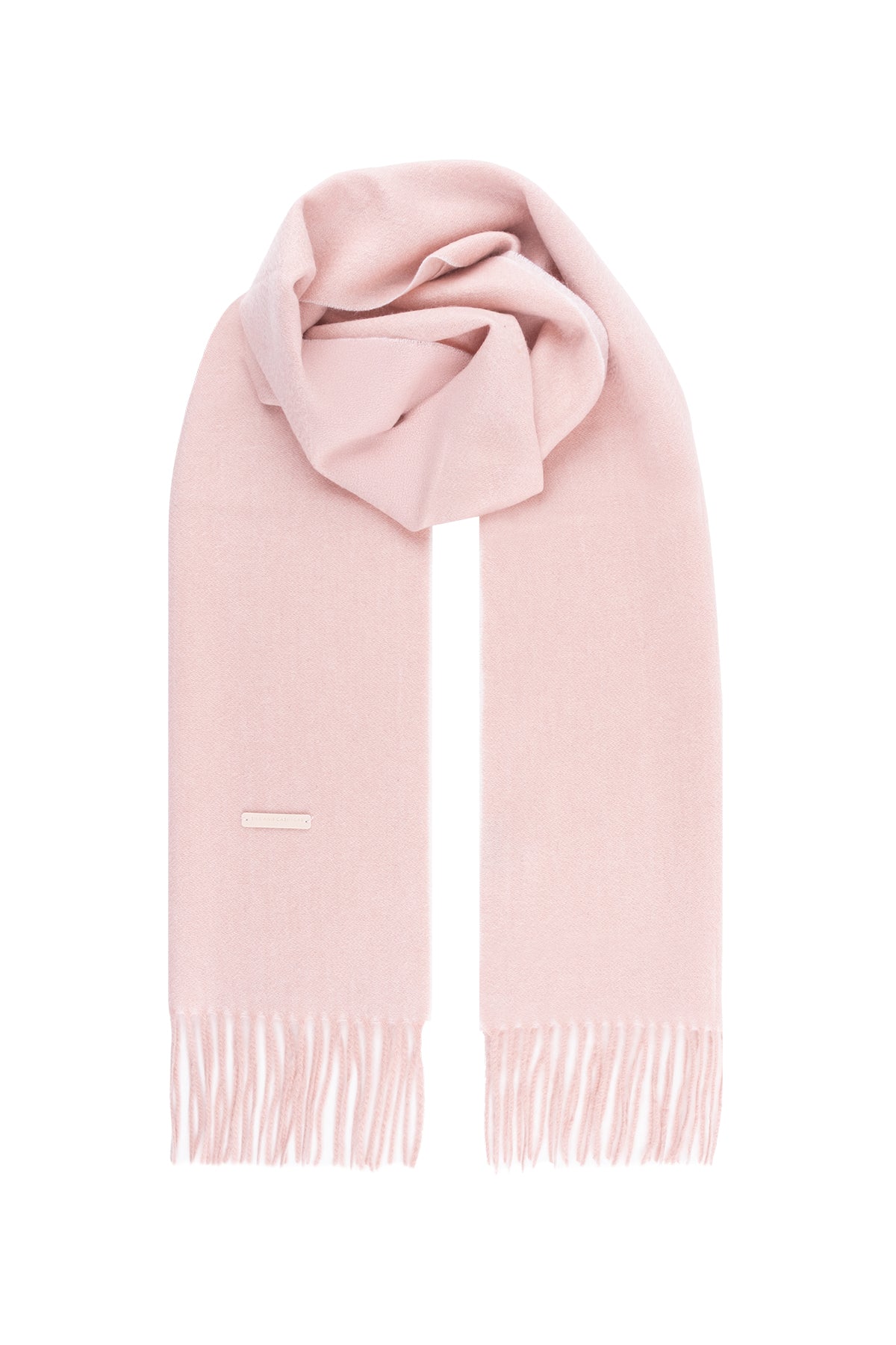 Açık Pembe Patrick Saf Kaşmir Çift Renkli Atkı 30x164 cm