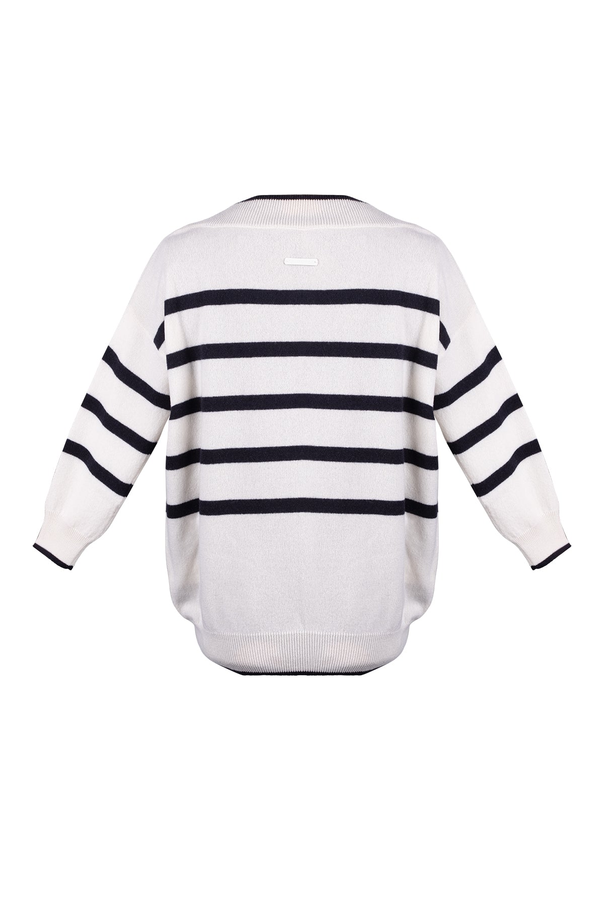 Ekru Isabella Saf Kaşmir Kayık Yaka Kazak