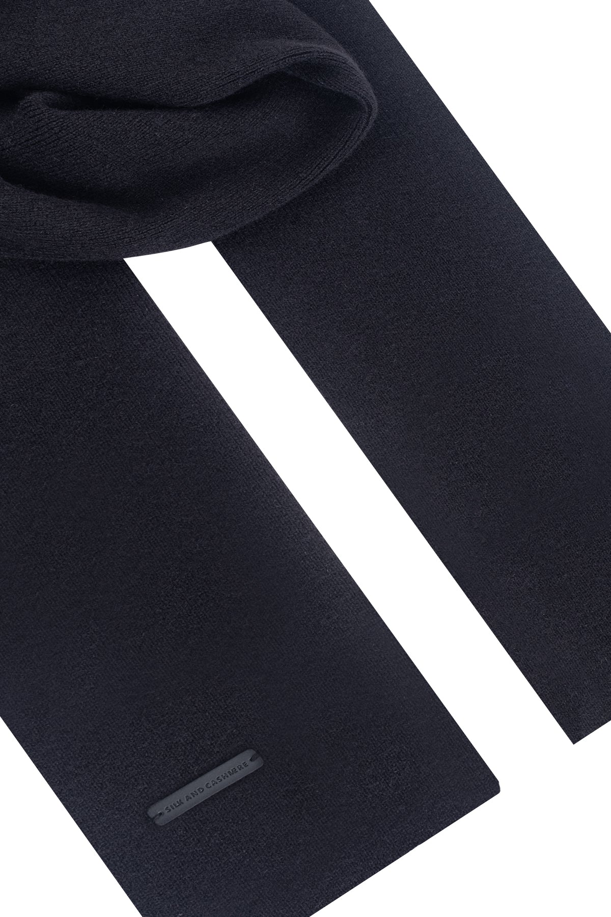 Siyah Hannover Saf Kaşmir Atkı 25x170 cm