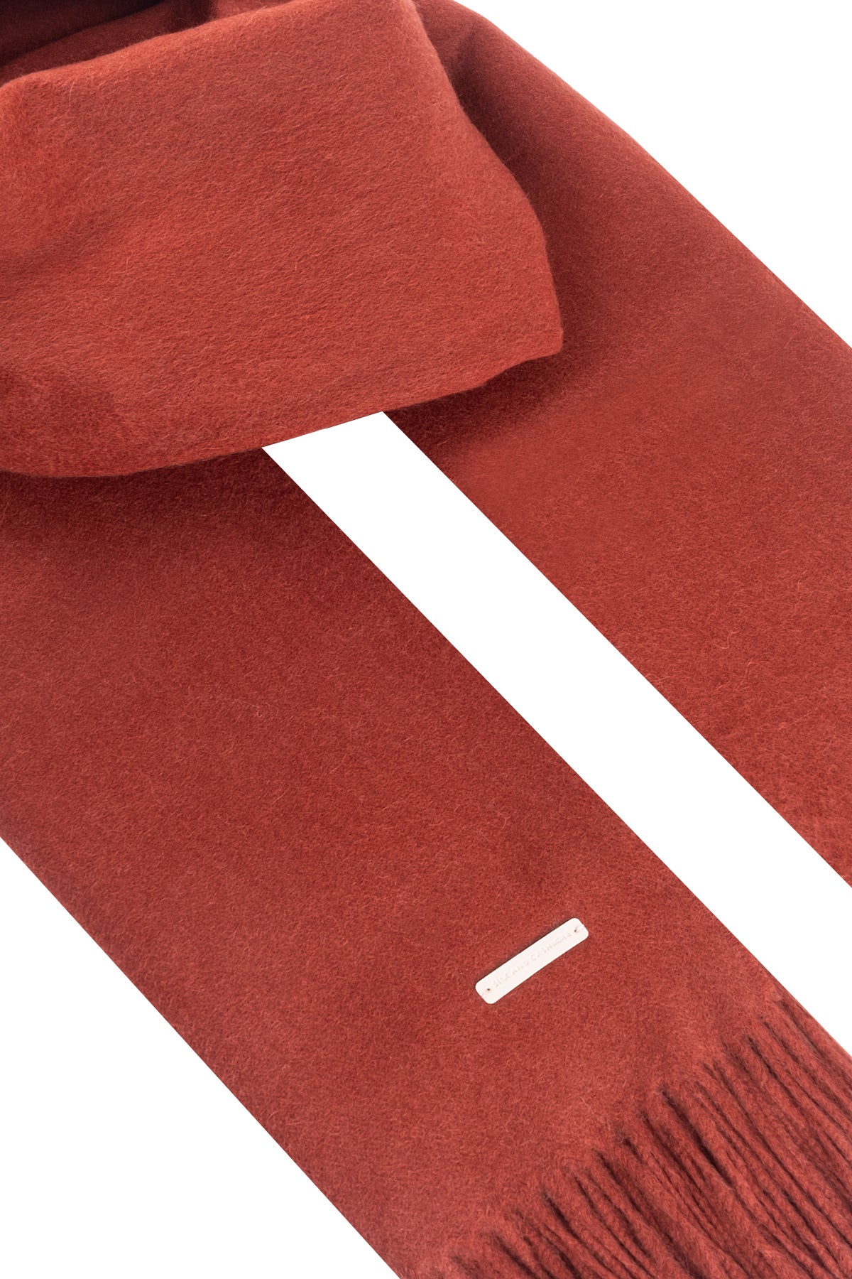 Kiremit Saf Kaşmir Battaniye / Şal 127x165 cm