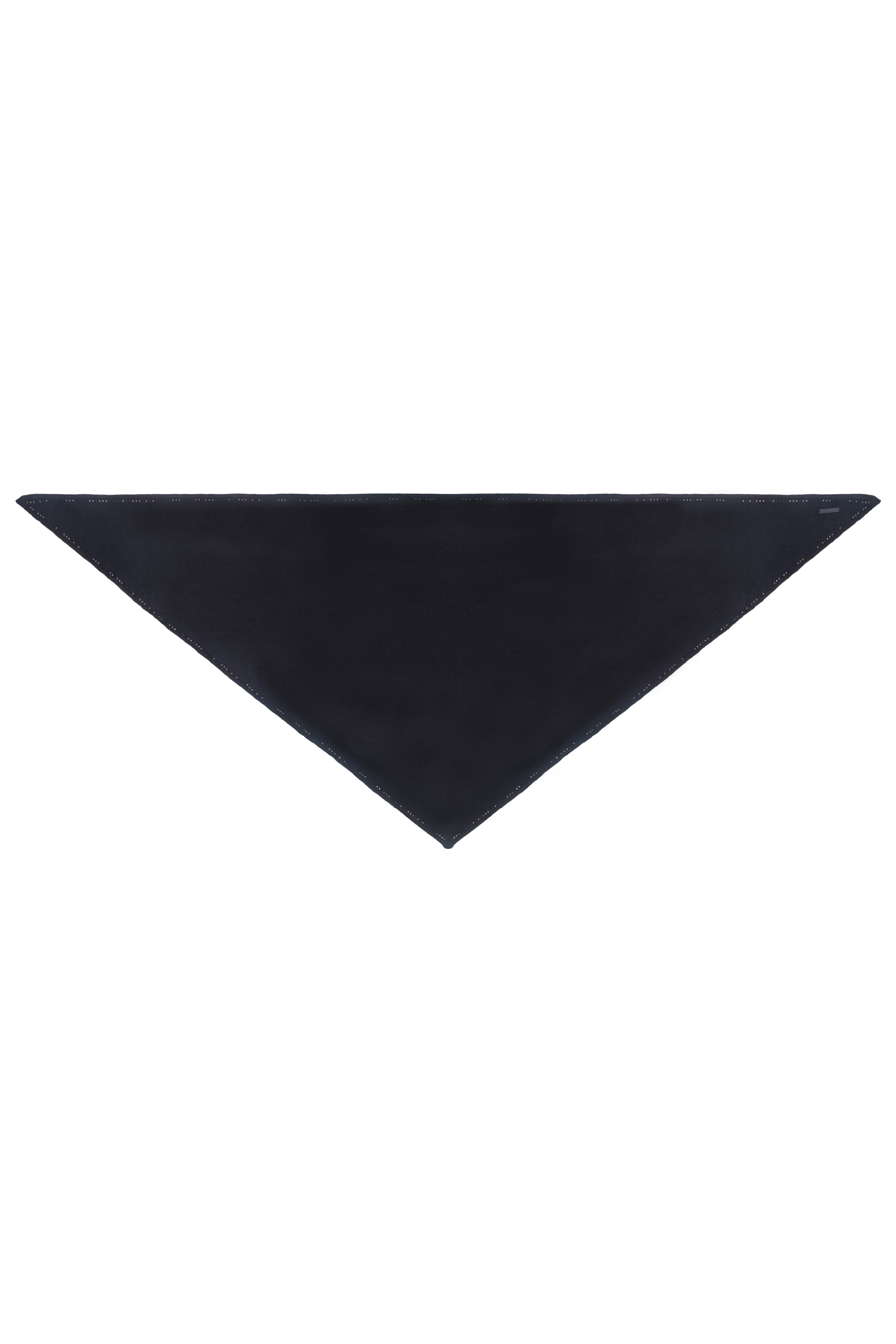 Siyah Saf Kaşmir Taşlı Üçgen Şal 105x105x165 cm