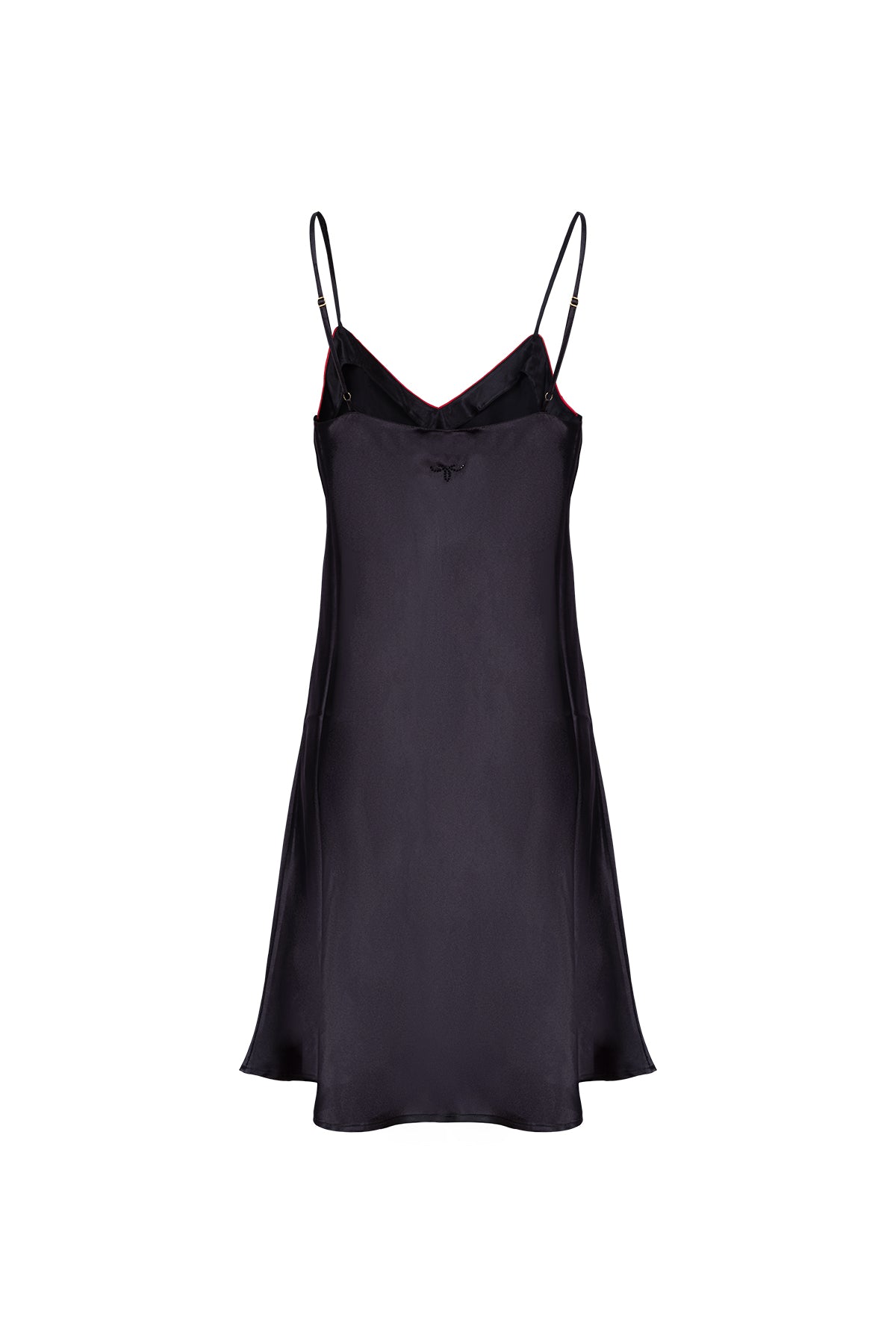 Siyah Cindy Saf İpek Gecelik