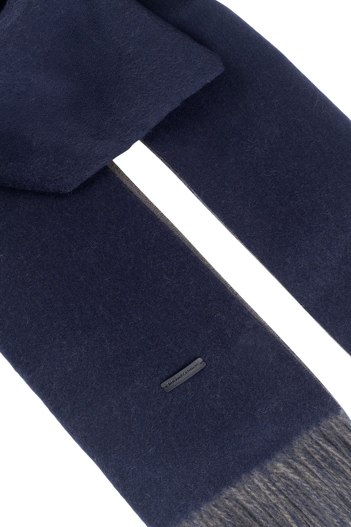 Lacivert Yeşil Rose Saf Kaşmir Çift Taraflı Şal 70x190 cm