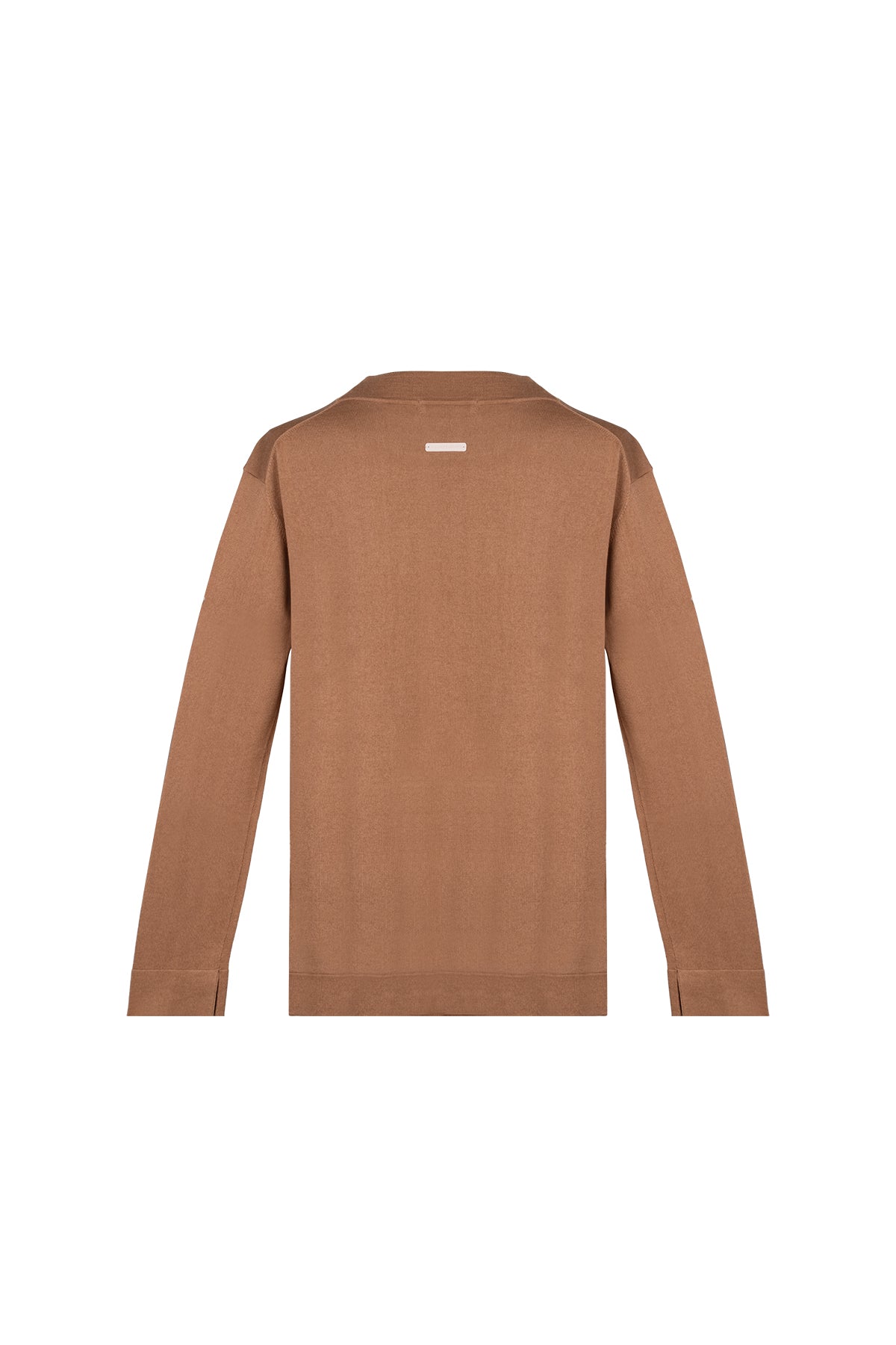 Camel Zoe İpek Kaşmir Yuvarlak Yaka Tunik Triko