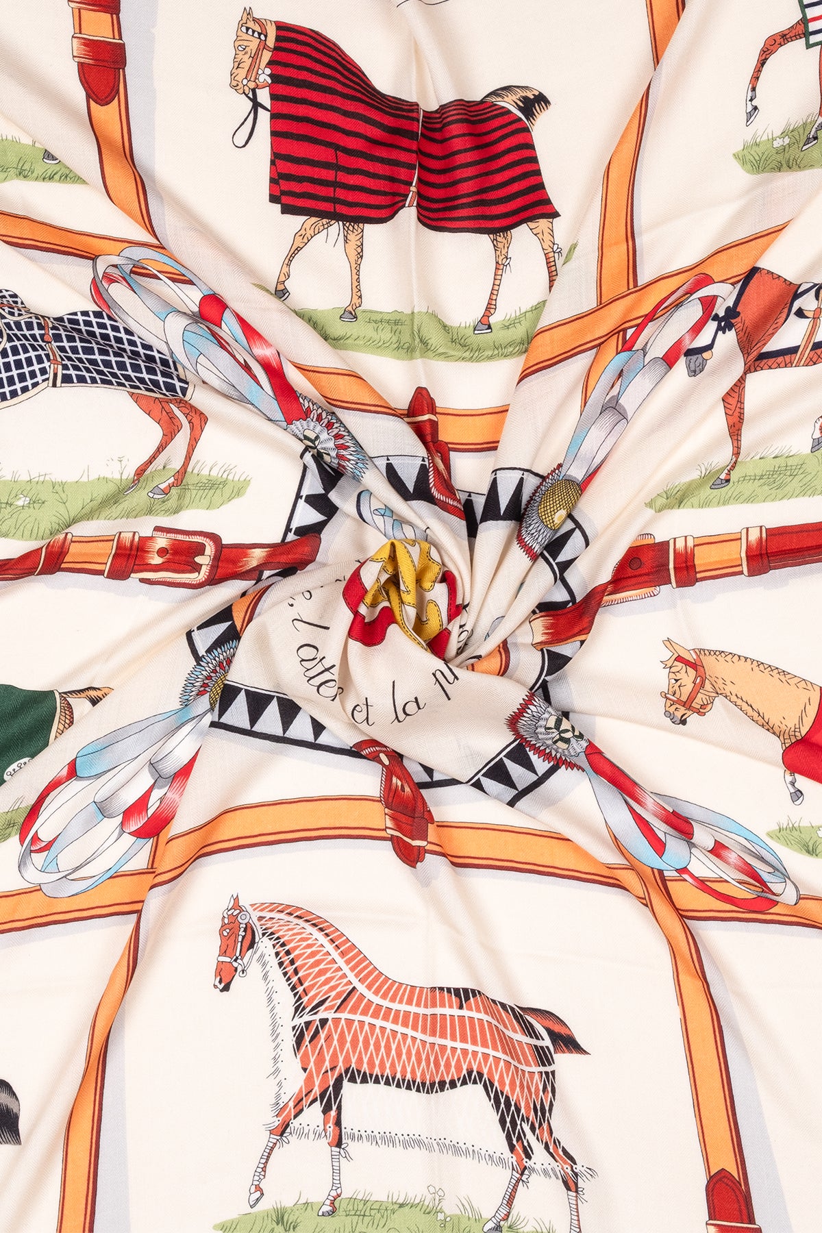 Kırmızı Linda Saf Kaşmir Baskılı Eşarp 140x 140 cm