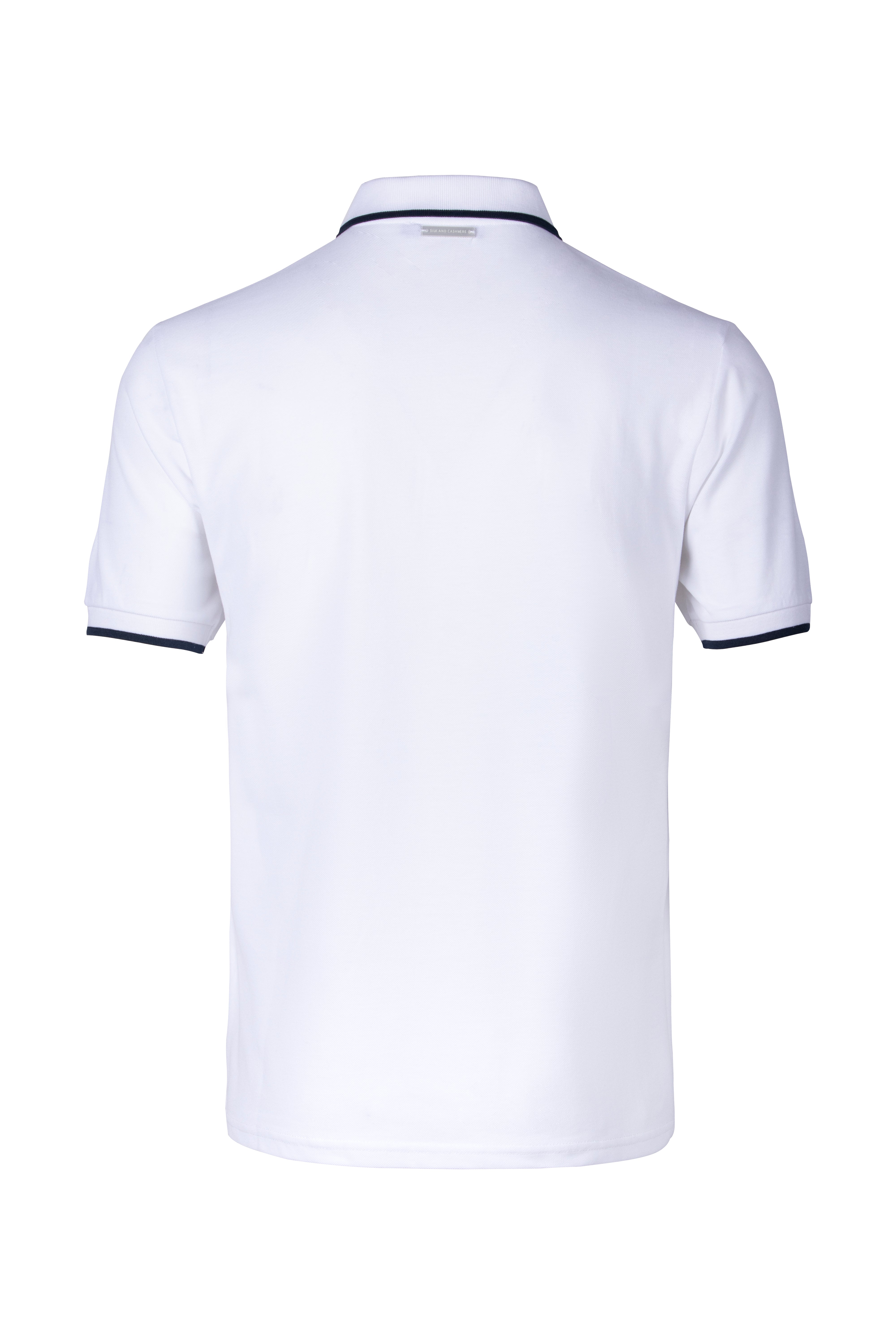 Beyaz Steve Polo Yaka T-Shirt