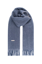 Mavi Patrick Saf Kaşmir Çift Renkli Atkı 30x164 cm