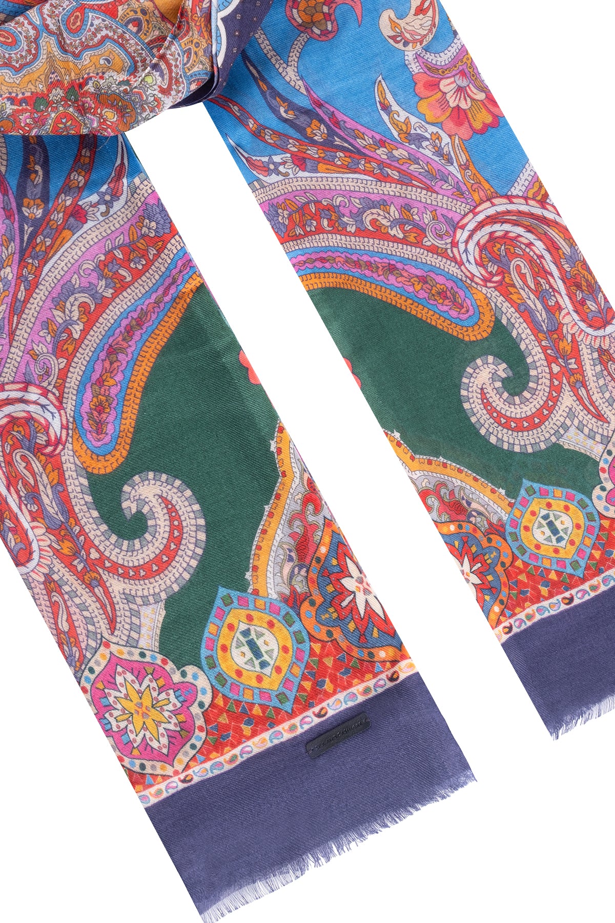 Lacivert Jas Desenli Şal 70x180 cm