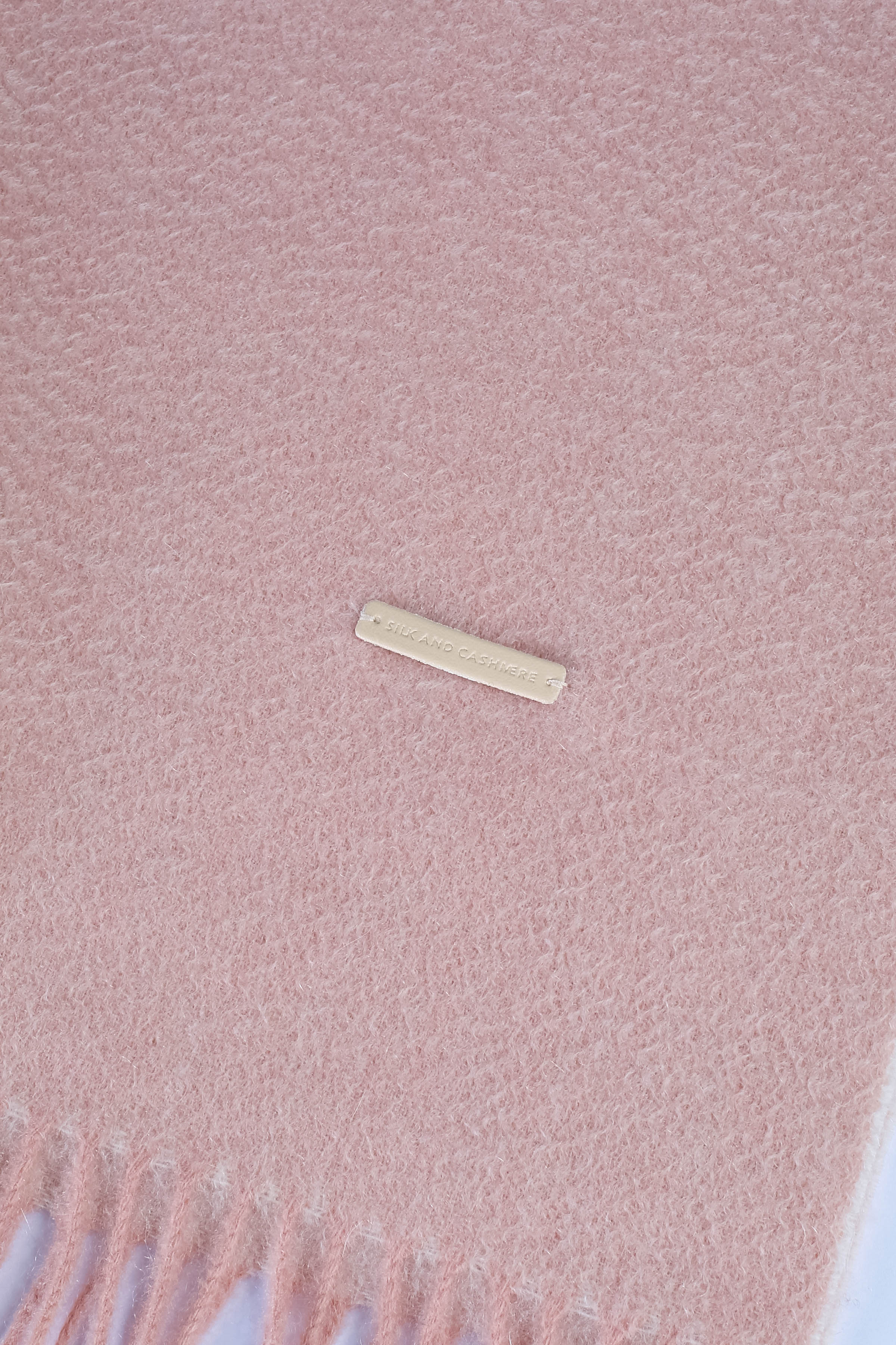 Gri Pembe Saf Kaşmir Patrick Çift Renkli Atkı 164x35 cm