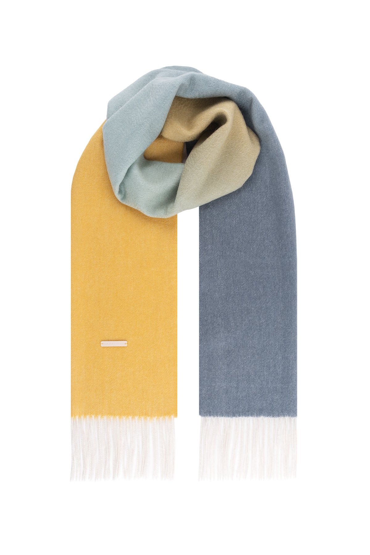 Sarı Patrick Saf Kaşmir Degrade Atkı 170x35 cm