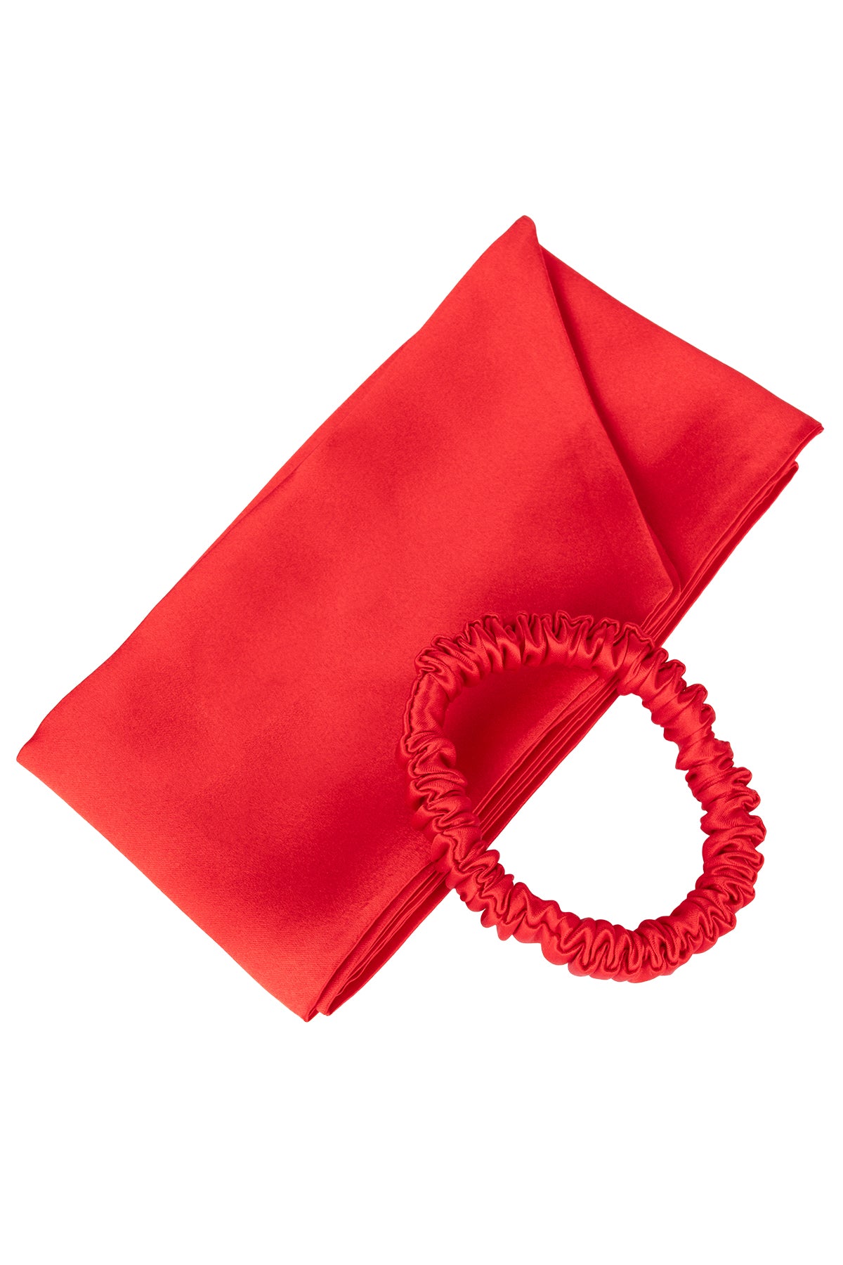 Kırmızı Anabel Saf İpek Kurdeleli Toka