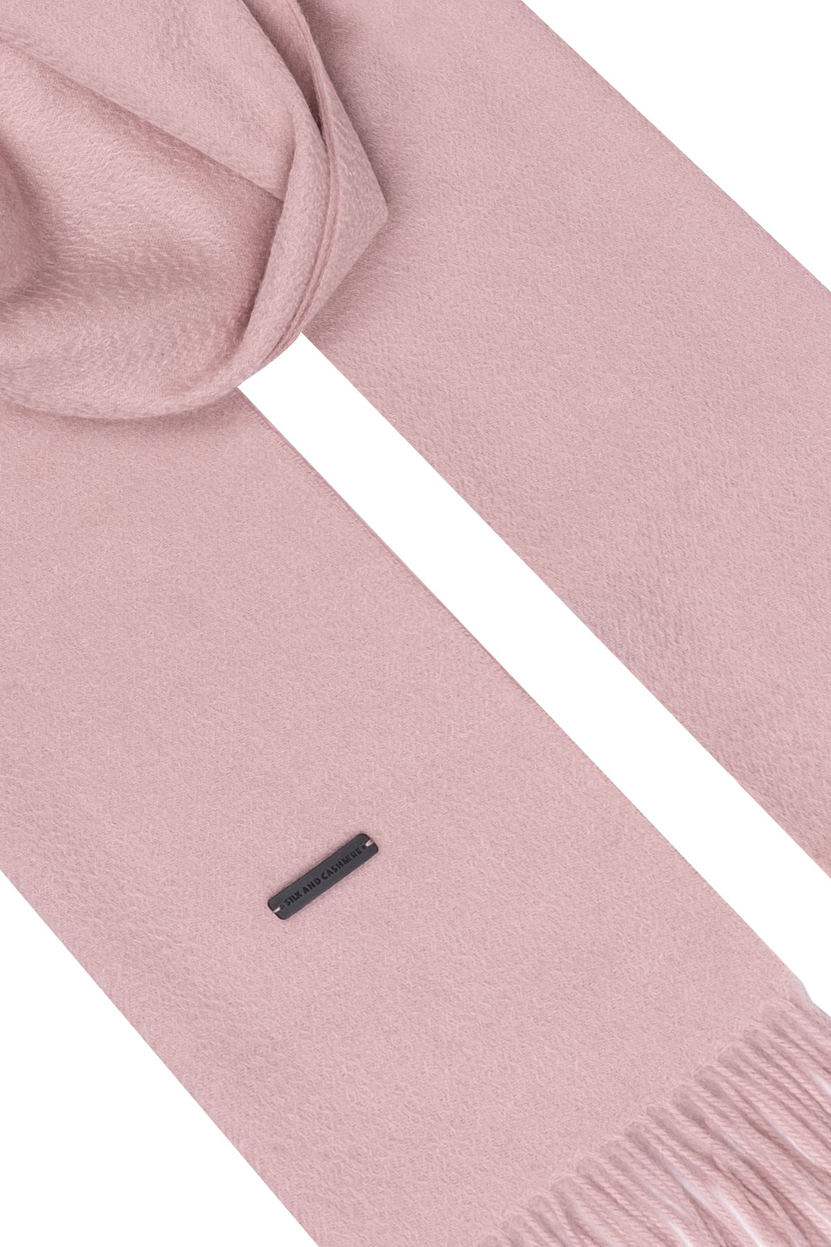 Açık Pembe Rose Saf Kaşmir Şal 180x70 cm