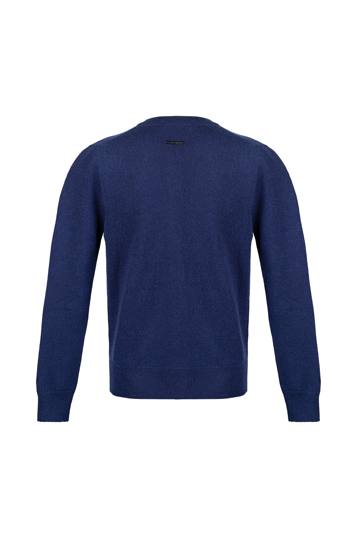 Lacivert Lilly Saf Kaşmir Bisiklet Yaka Hırkaa