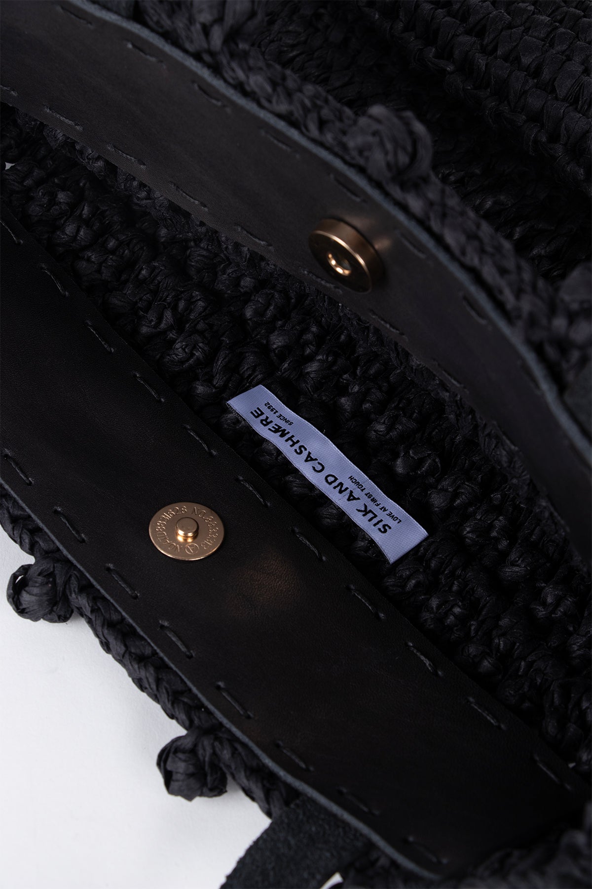 Siyah Nina Rafya Çanta 32x25x11cm