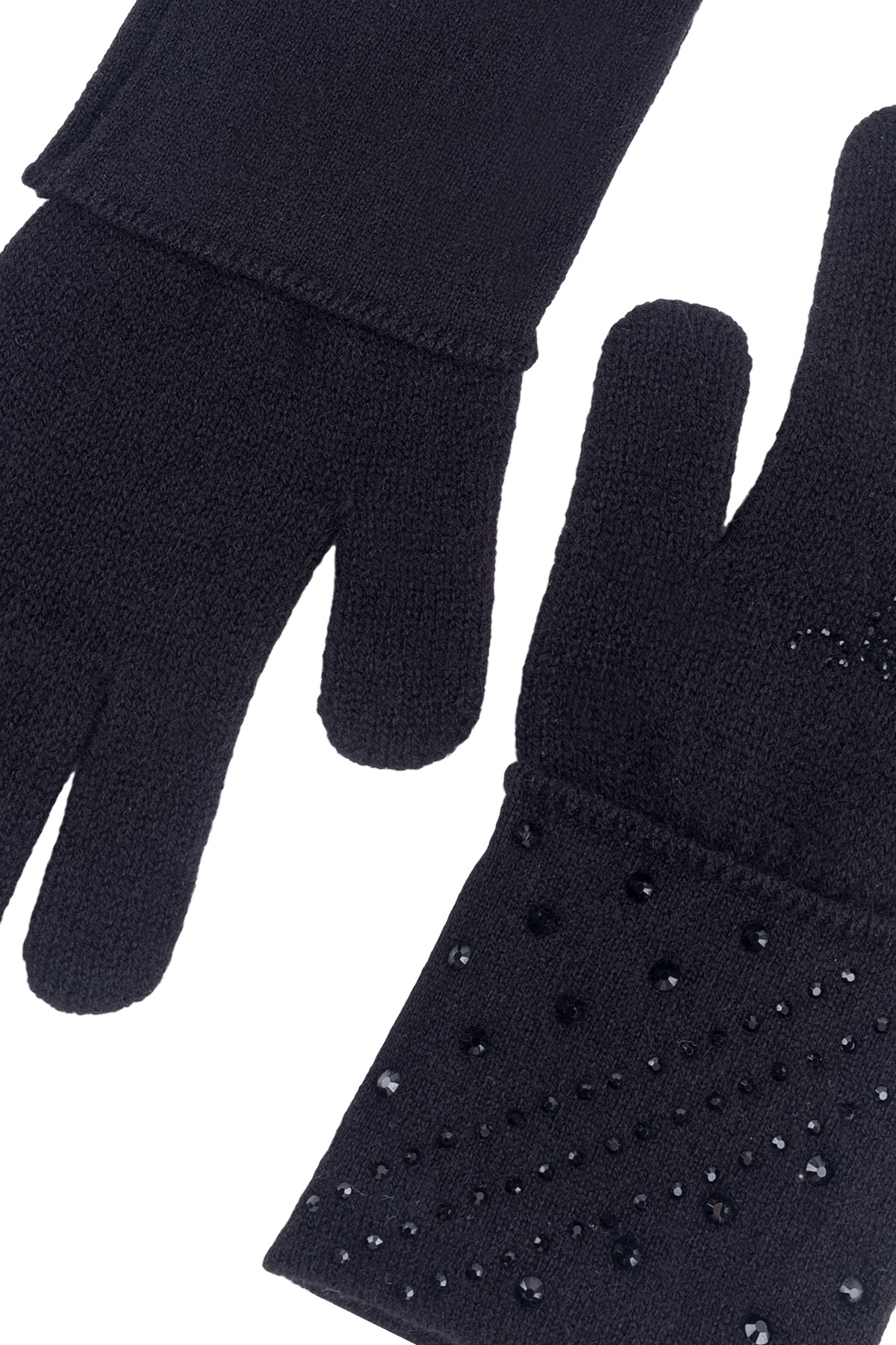 Siyah Lucia Taşlı Eldiven