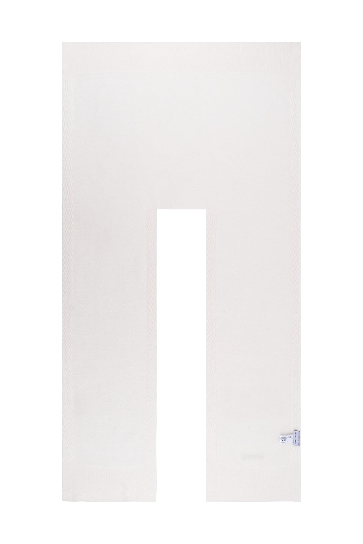 Beyaz Lilly Saf Kaşmir Kazak Atkı