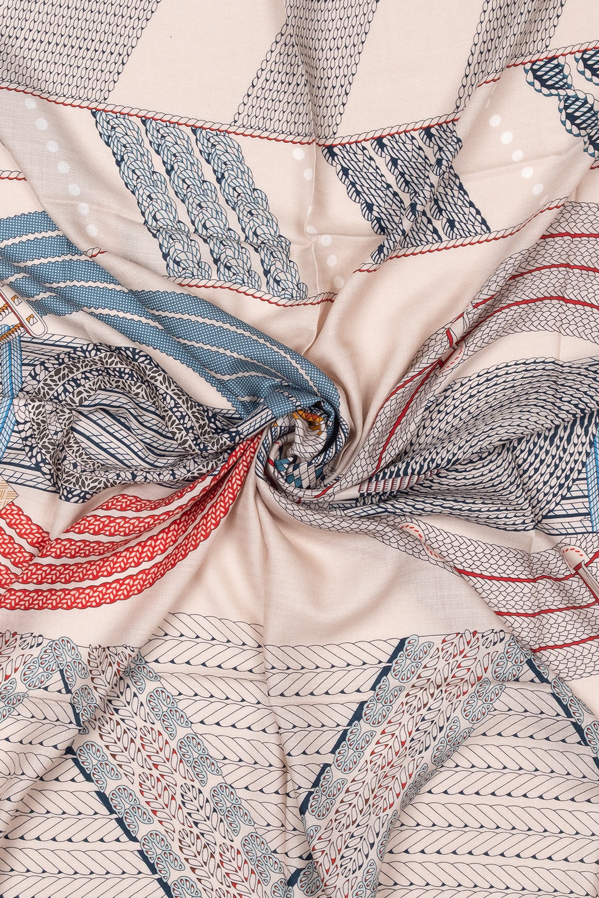 Koyu Yeşil Linda Saf Kaşmir Baskılı Eşarp 140x 140 cm