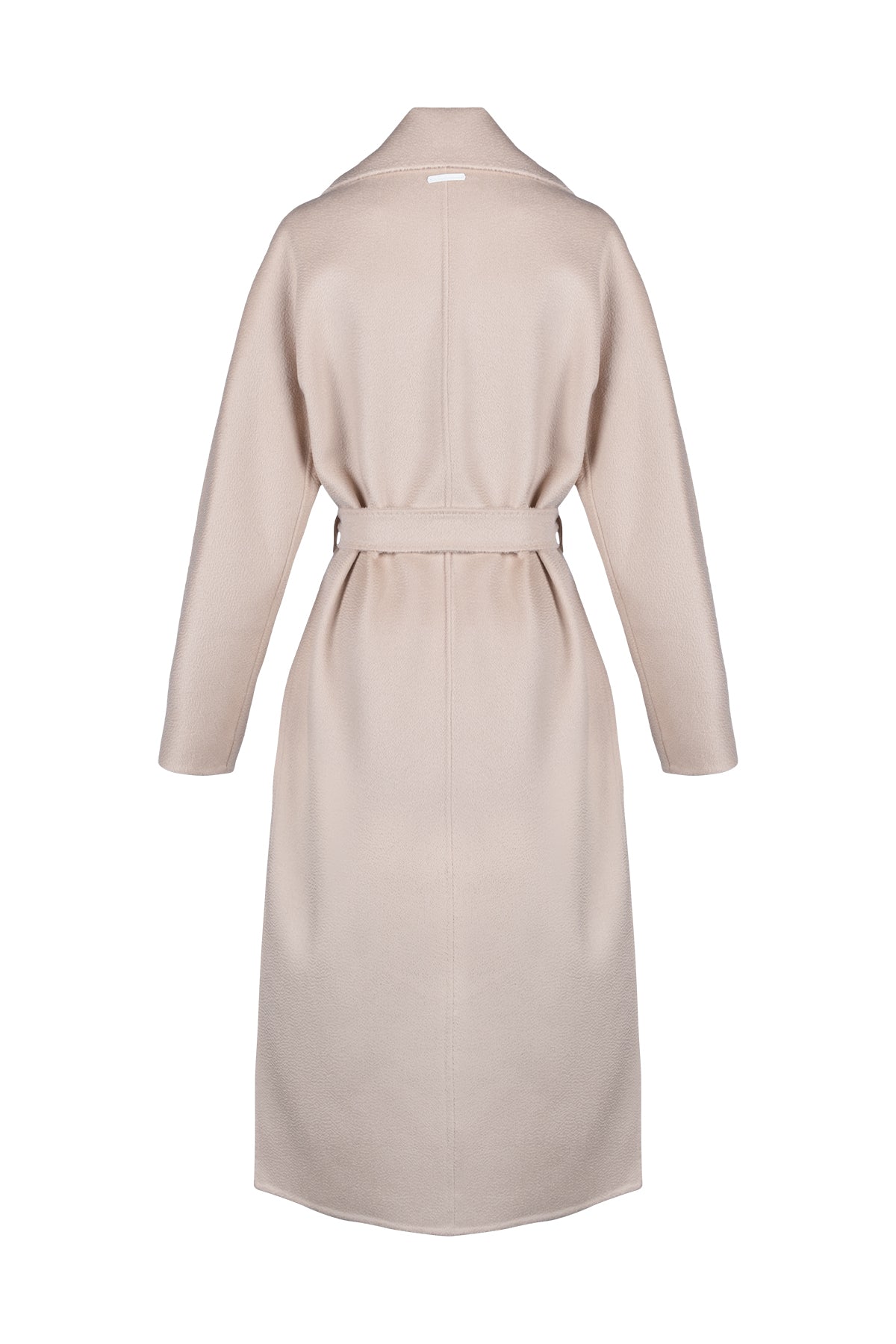 Açık Bej Meghan Yün Kaşmir Uzun Palto