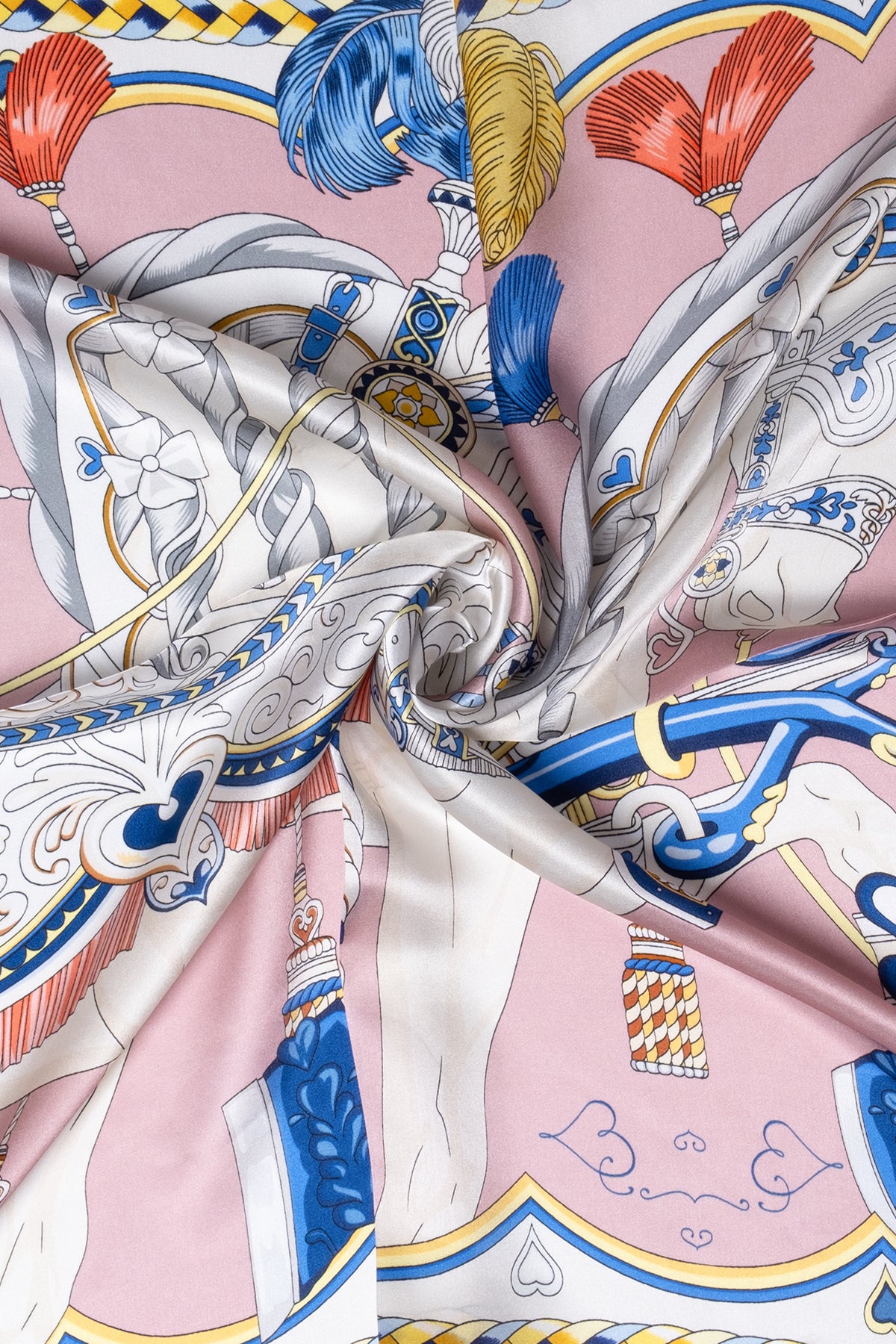 Pembe Lena Saf İpek Eşarp 70x70 cm