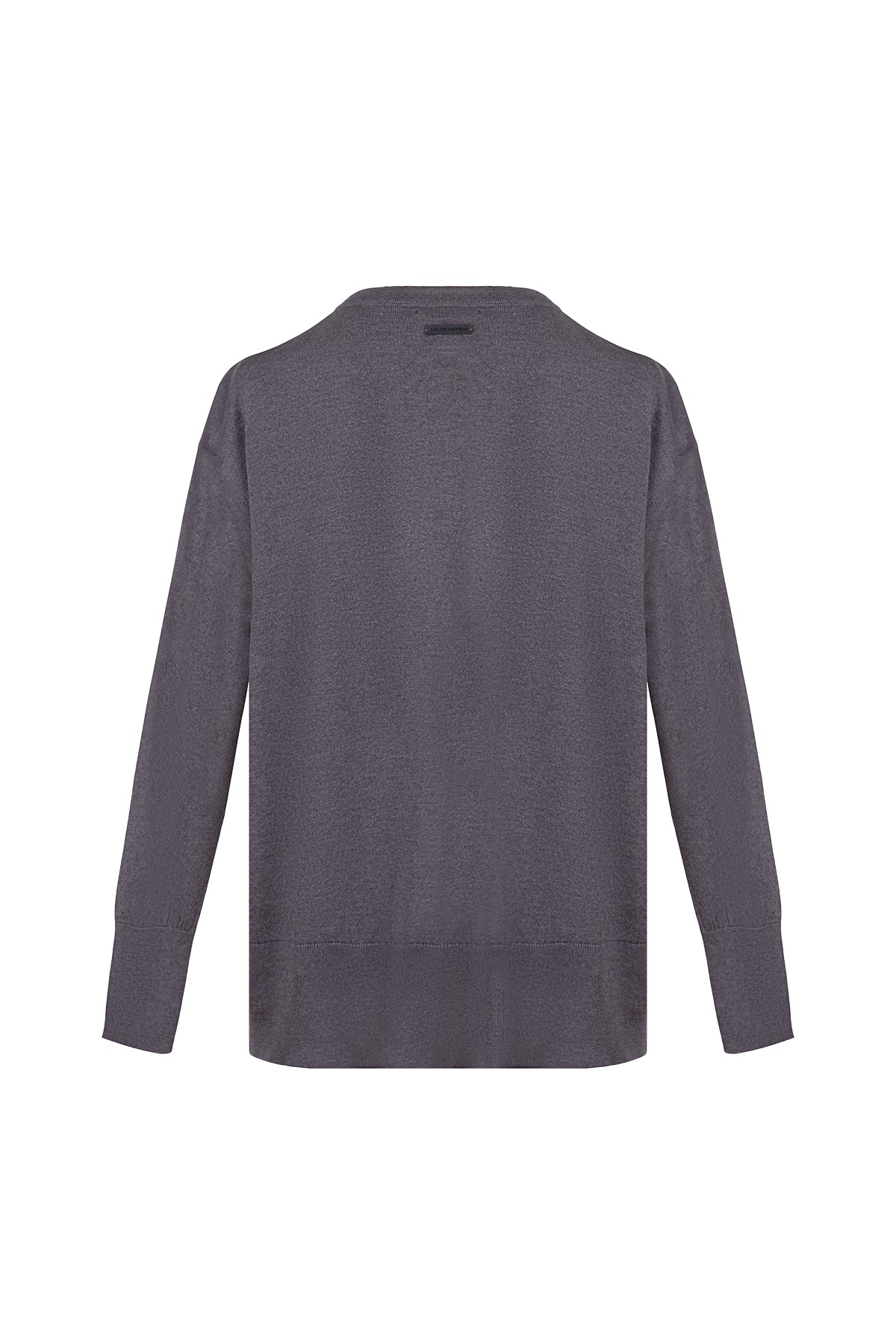 Antrasit Zoe İpek Kaşmir V Yaka Hırka