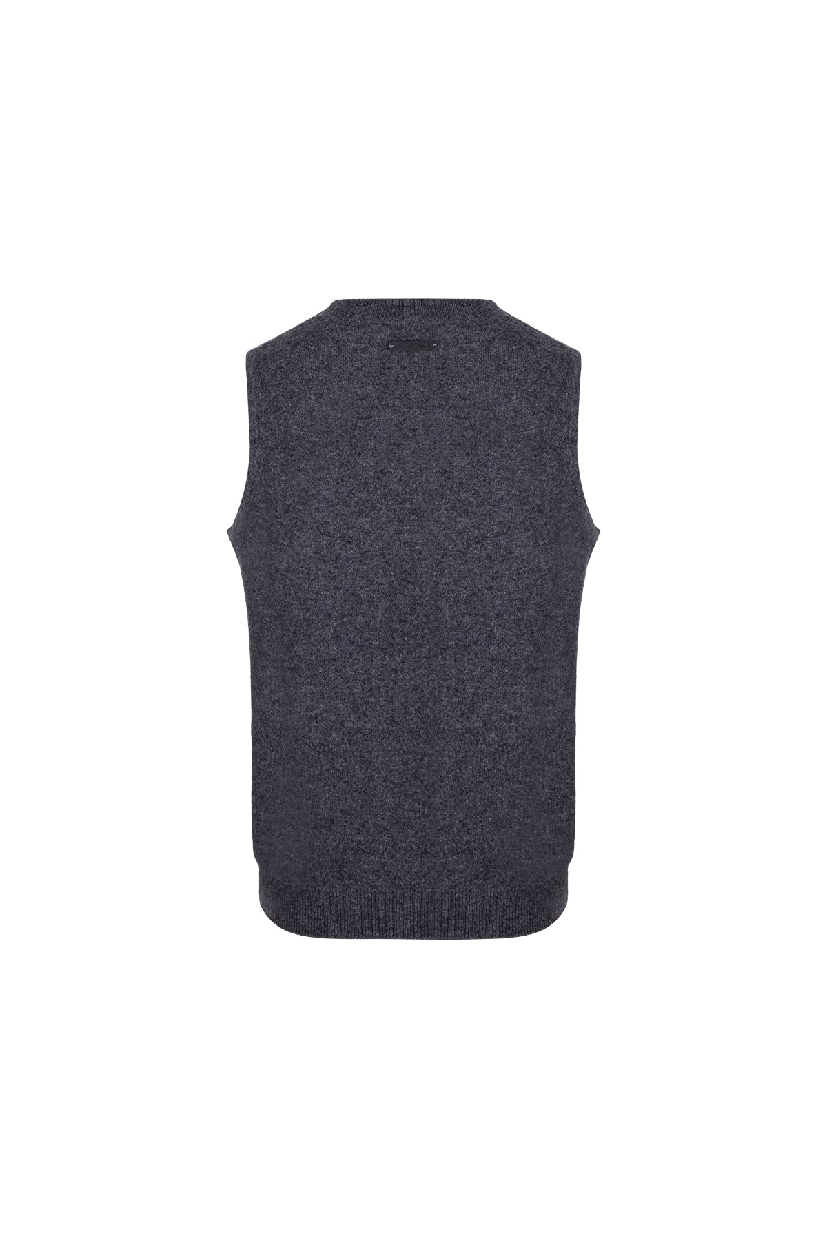 Antrasit Alexia Saf Kaşmir Yuvarlak Yaka Süveter