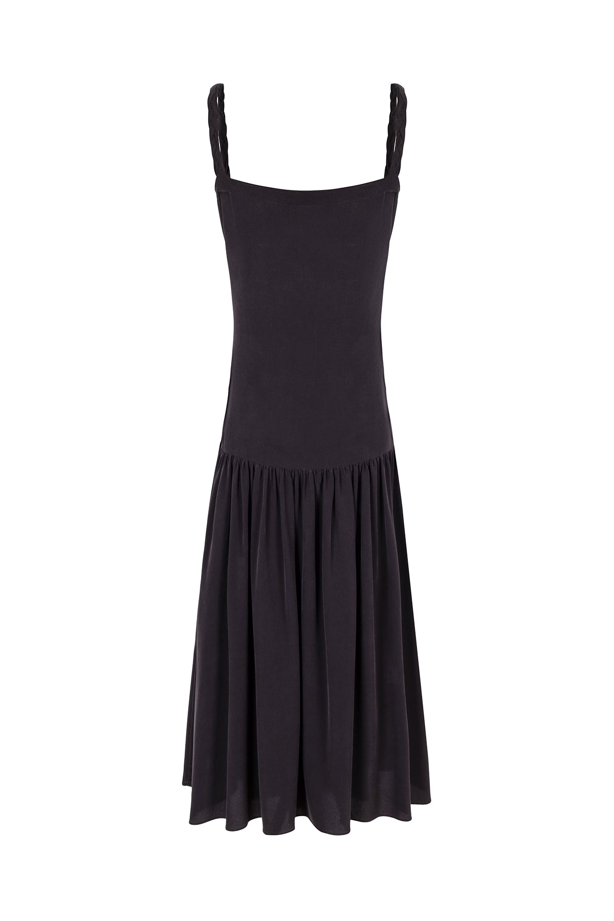 Siyah Nature İpek Elbise-Limited Edition