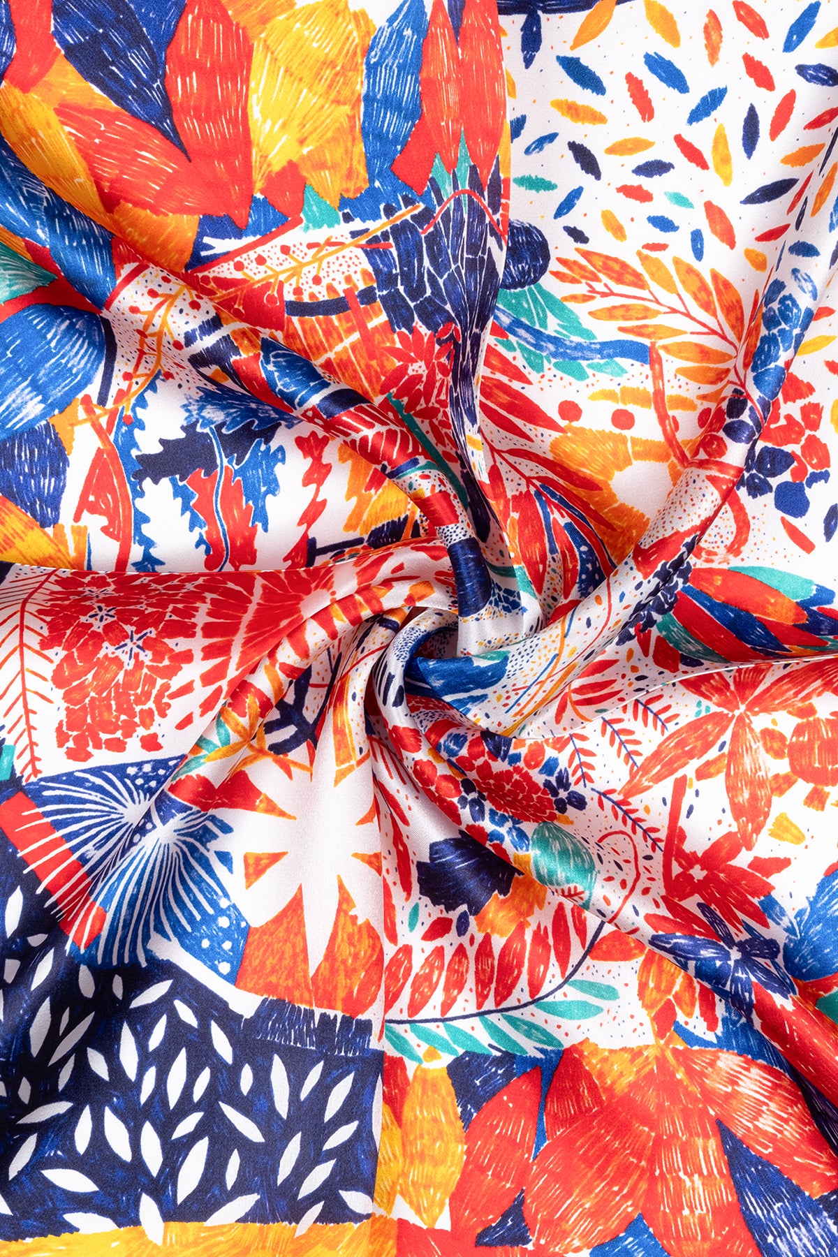 Kırmızı Laila Saf İpek Kare Eşarp 50x50 cm