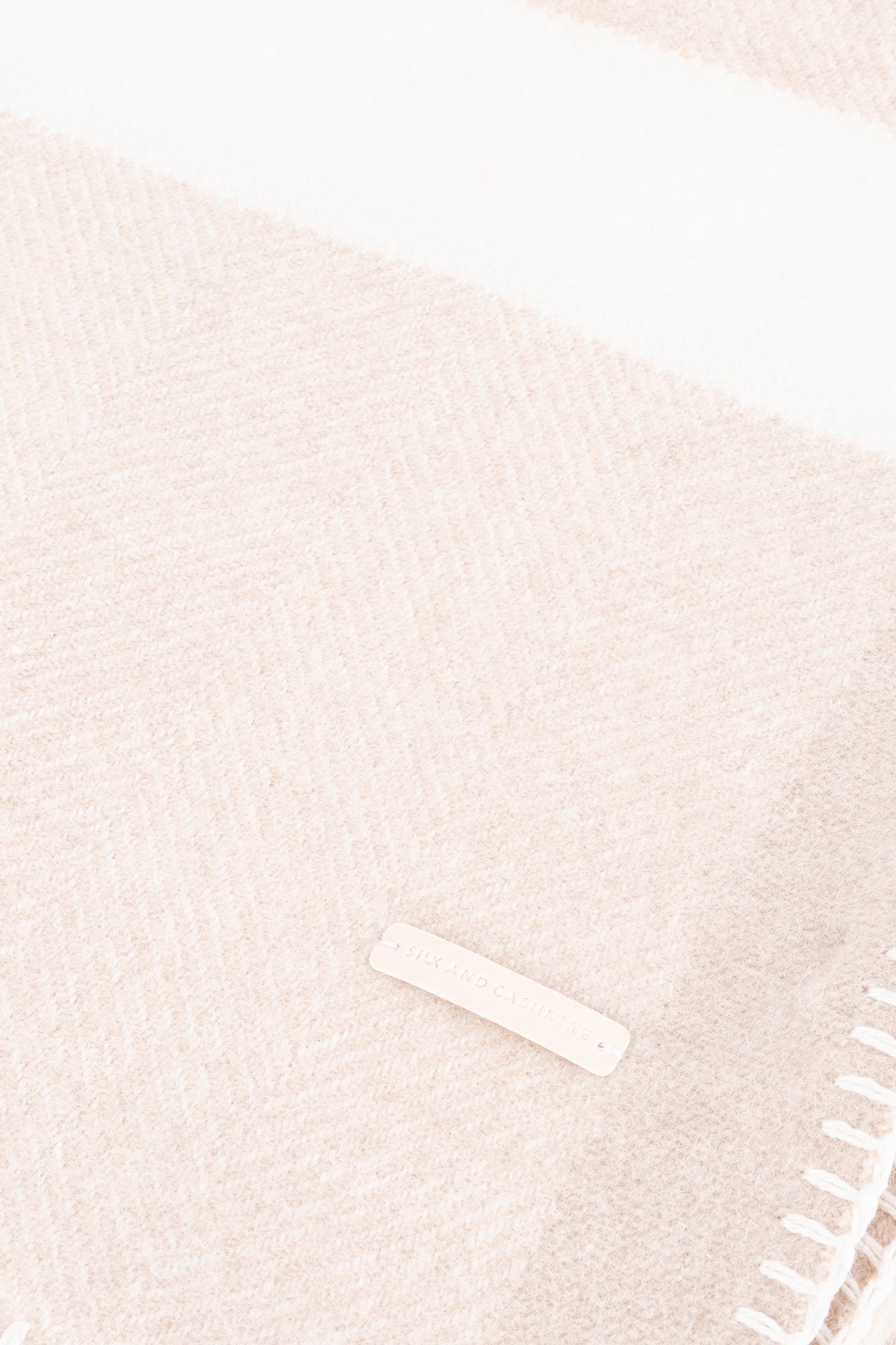 Açık Bej Laura Yün Battaniye 120x180 cm