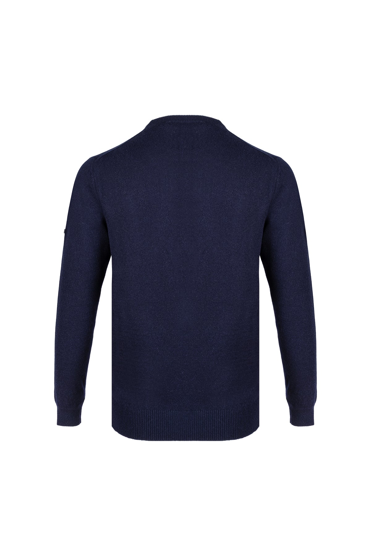 Koyu Lacivert Franco Saf Kaşmir Bisiklet Yaka Kazak