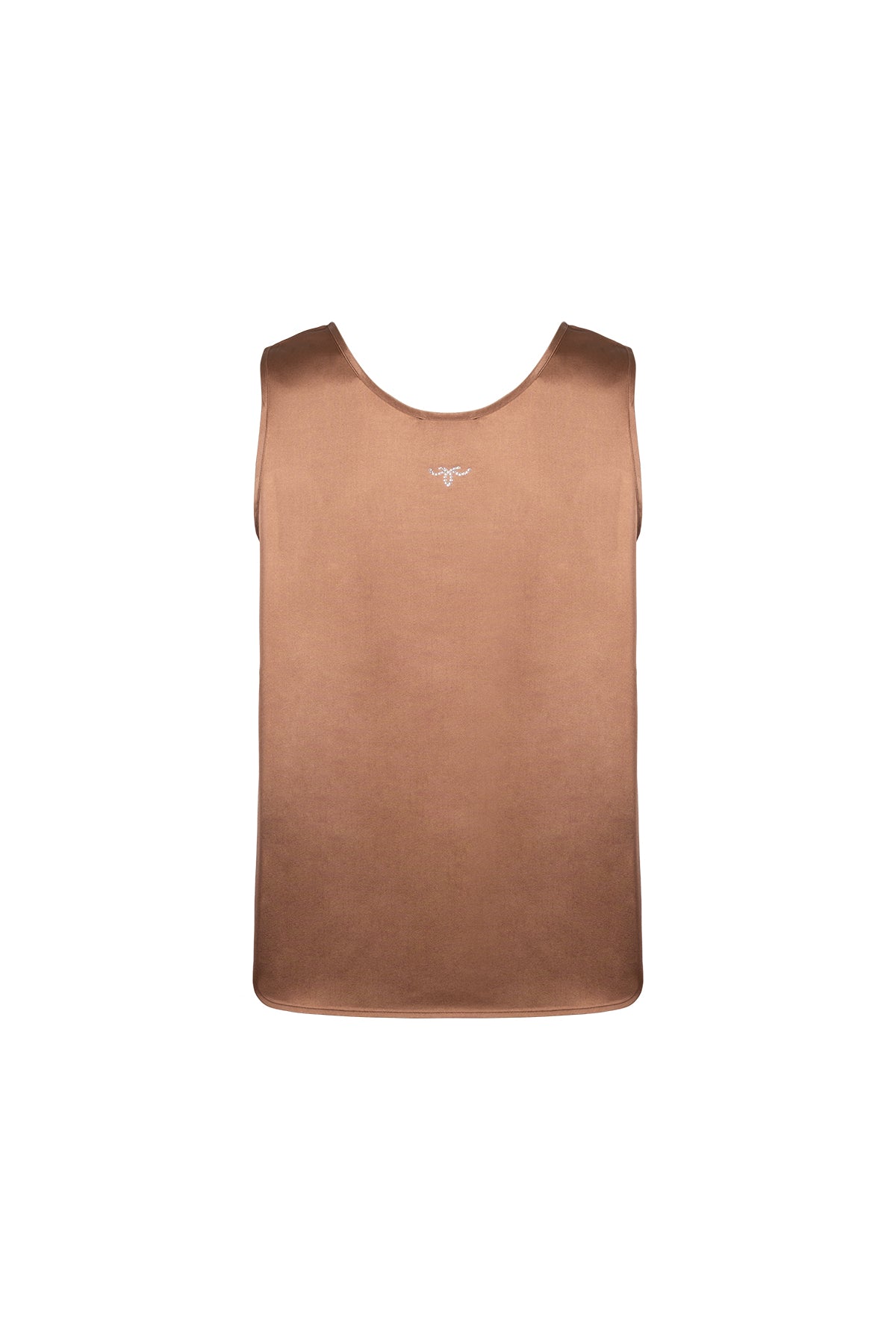 Camel Toscana İpek Yuvarlak Yaka Bluz