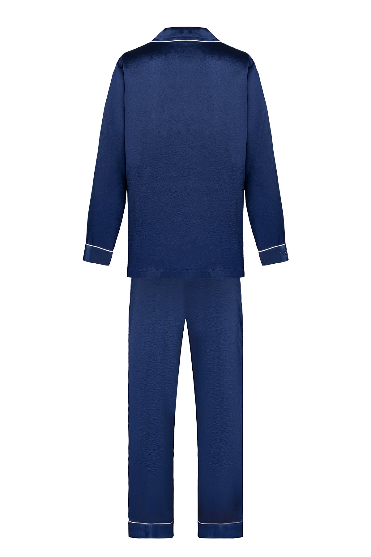 Lacivert Mindy Saf İpek Pijama Seti