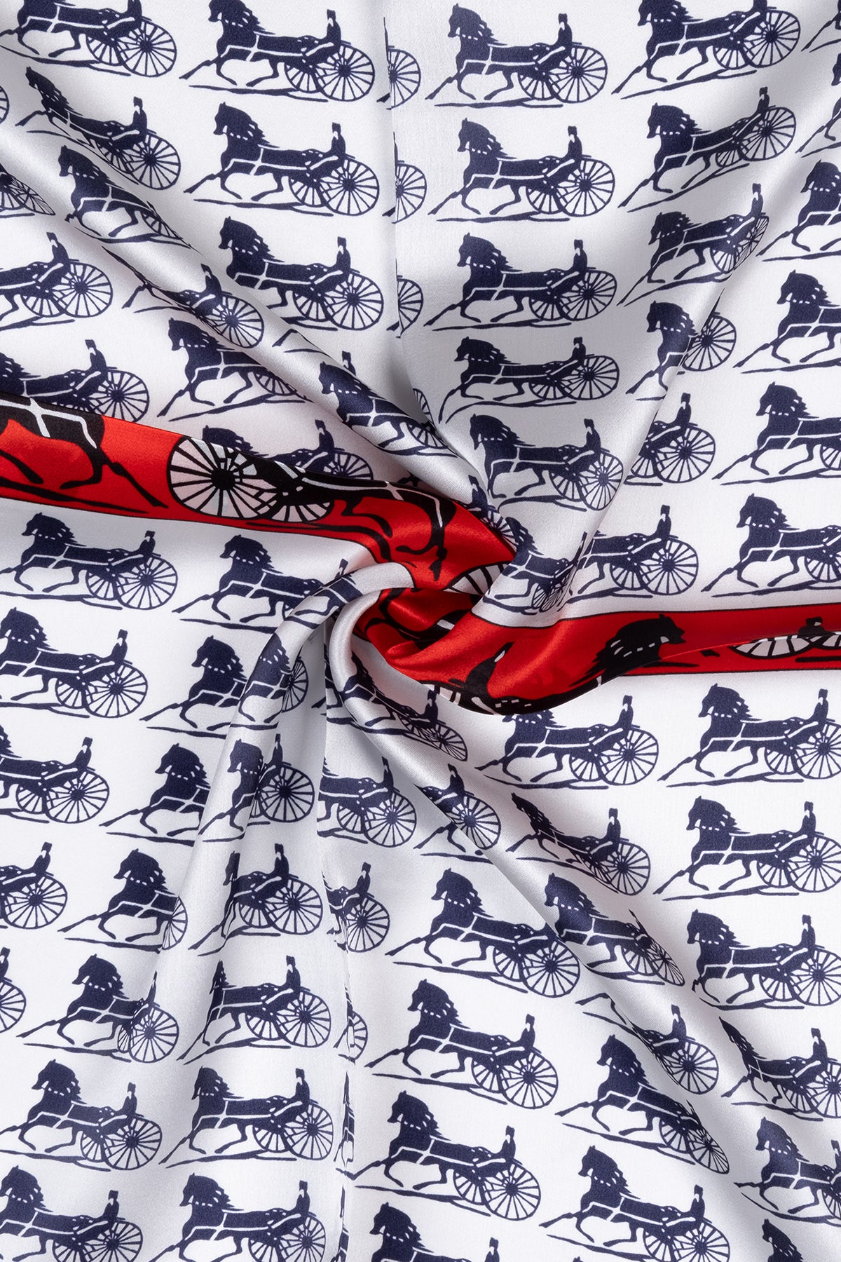 Beyaz Siyah Laila Saf İpek Kare Eşarp 50x50 cm