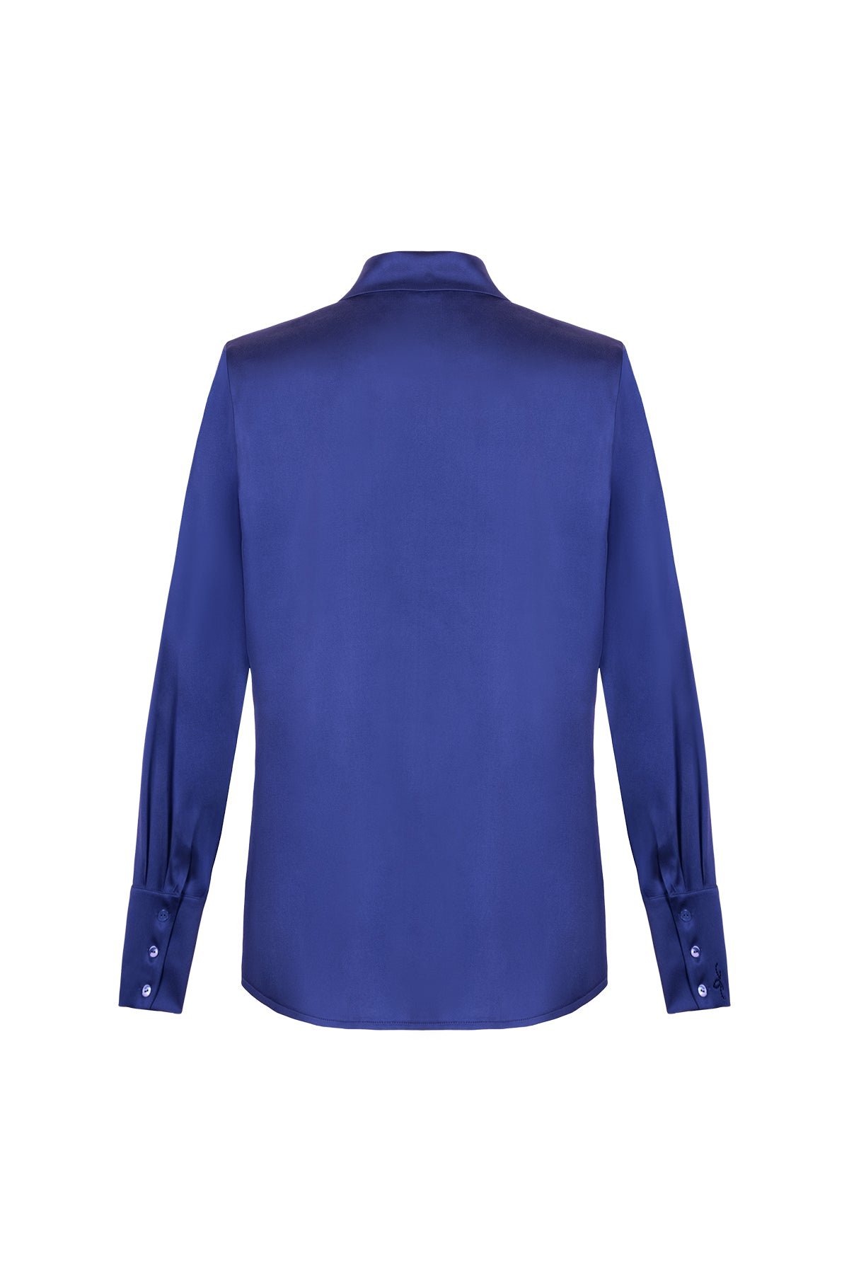 Mürdüm Eriği Saf İpek Audrey Uzun Kollu Gömlek