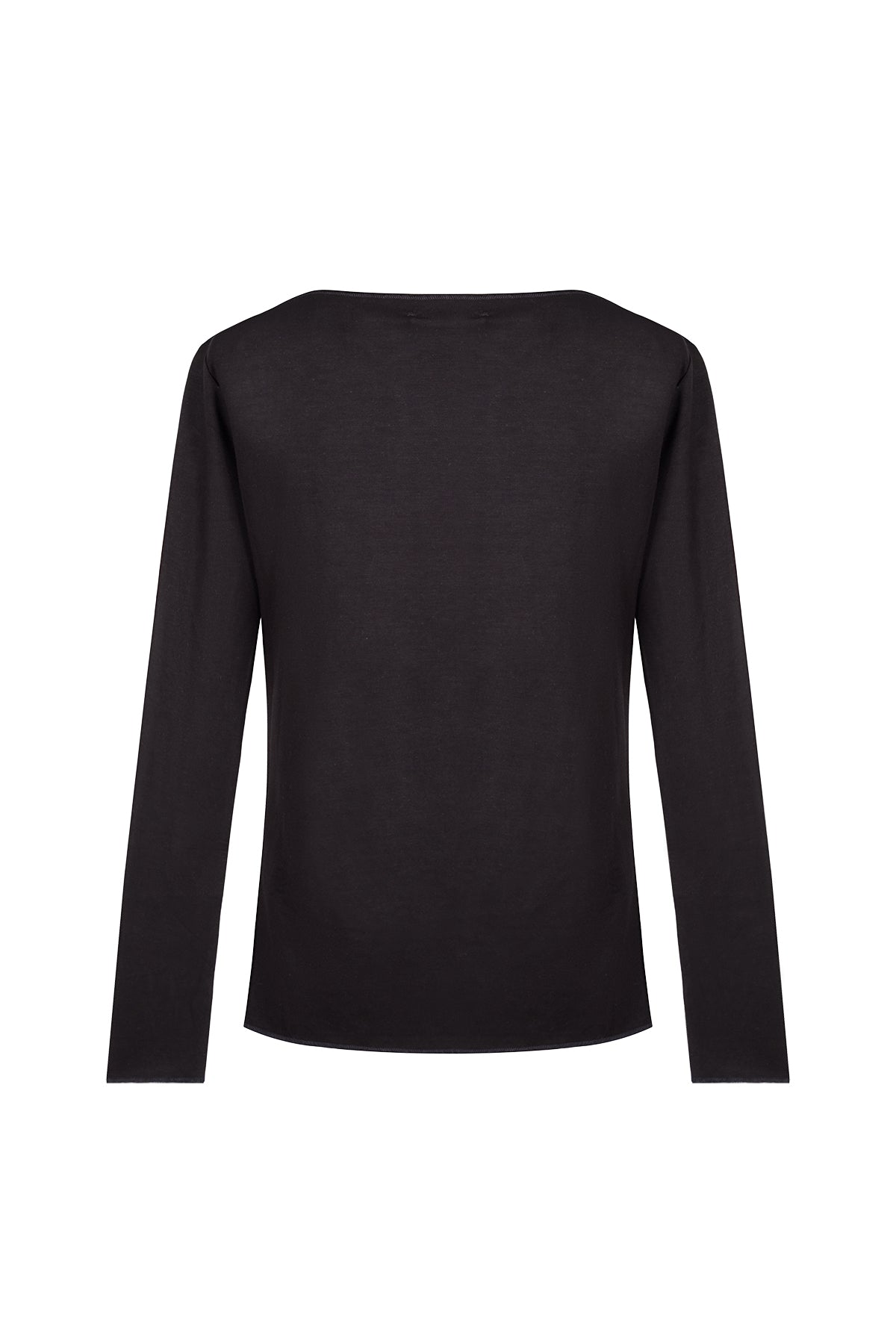 Siyah Ultralight Kayık Yaka Üst