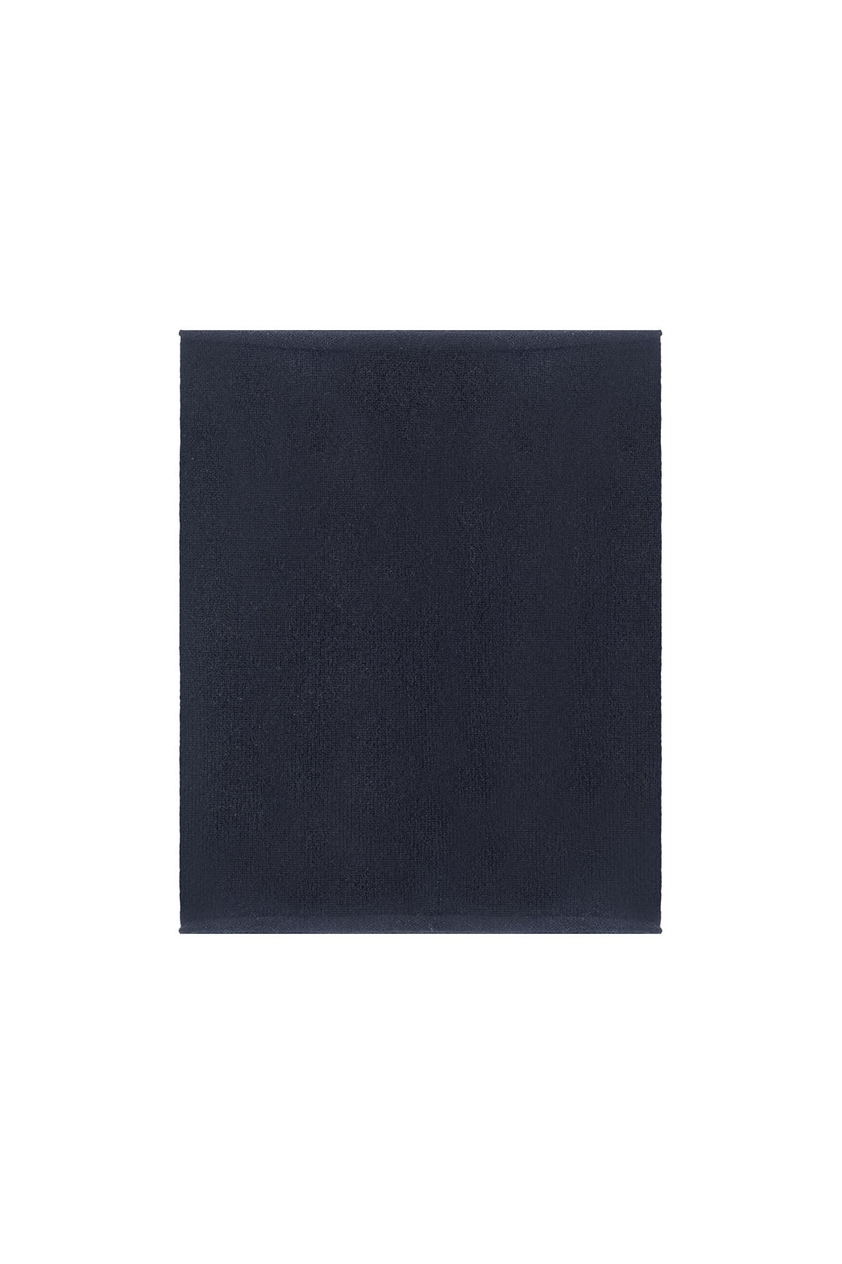 Siyah Saf Kaşmir Loop Atkı 23x36 cm