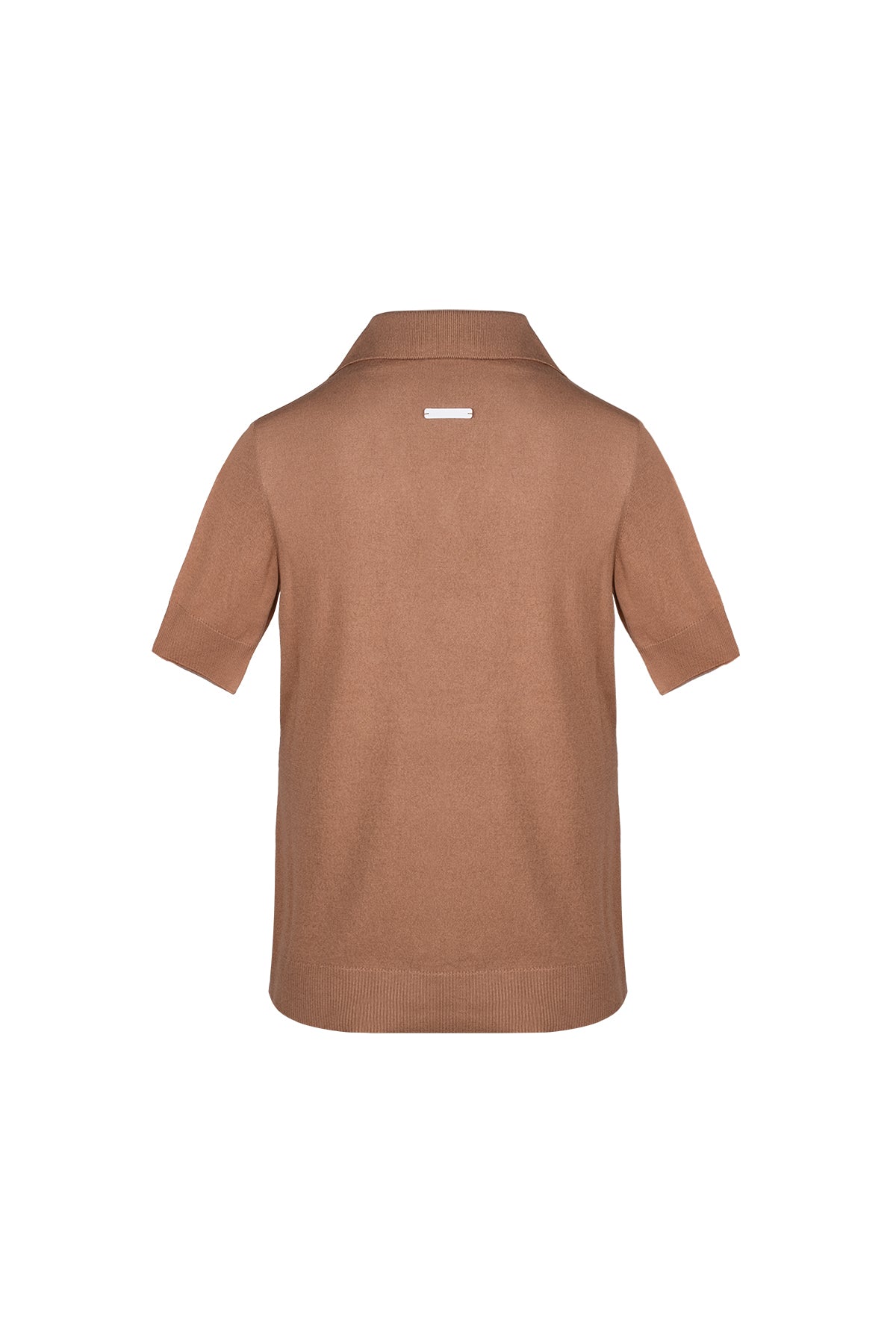 Camel Zoe İpek Kaşmir Polo Yaka Kısa Kollu Triko